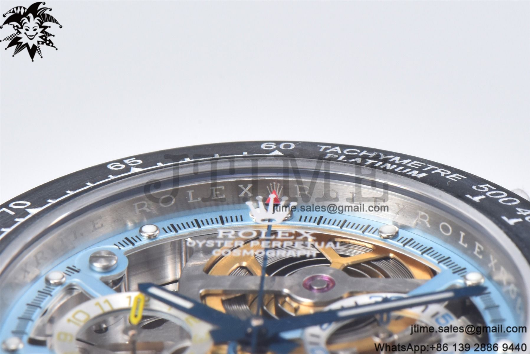 Daytona Montoya Custom Made 1:1 Best Edition Carbon Fiber Bezel Colorful Skeleton Dial on SS Oyster Bracelet SA4130 - Image 12