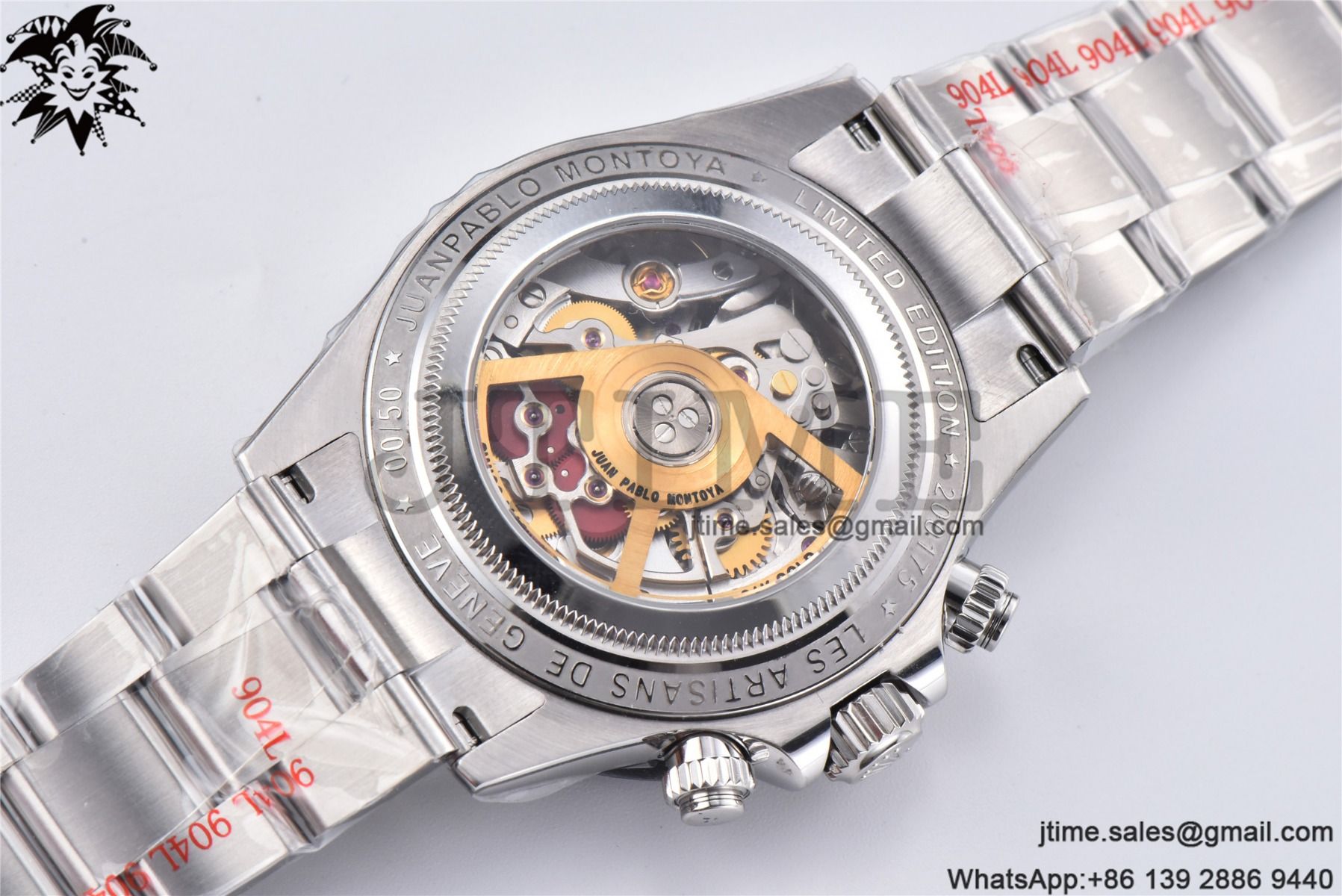 Daytona Montoya Custom Made 1:1 Best Edition Carbon Fiber Bezel Colorful Skeleton Dial on SS Oyster Bracelet SA4130 - Image 21