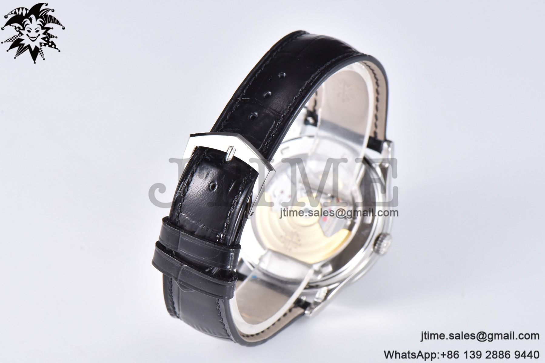 Calatrava 5298P-012 SS T Diamonds Bezel ZF 1:1 Best Edition Black Dial on Black Leather Strap A324CS - Image 11