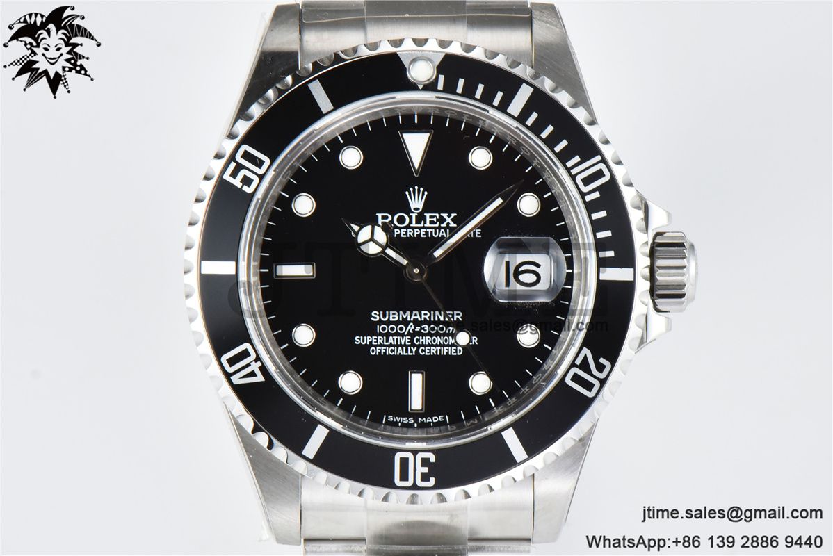 Submariner 16610 LN Black 904L Steel ARF1:1 Best Edition on SS Bracelet SH3135 - Image 2