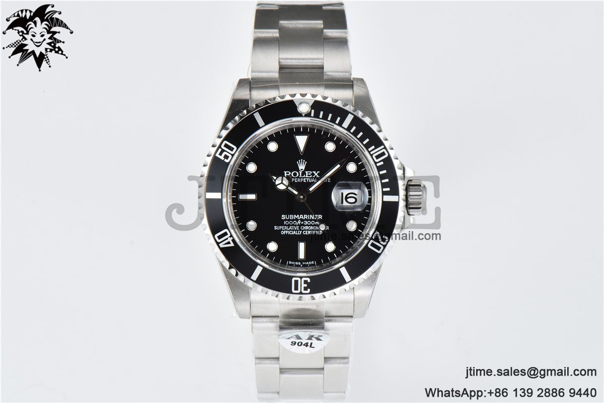Submariner 16610 LN Black 904L Steel ARF1:1 Best Edition on SS Bracelet SH3135 - Image 3