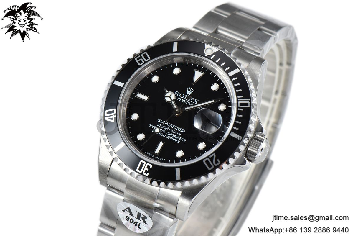 Submariner 16610 LN Black 904L Steel ARF1:1 Best Edition on SS Bracelet SH3135