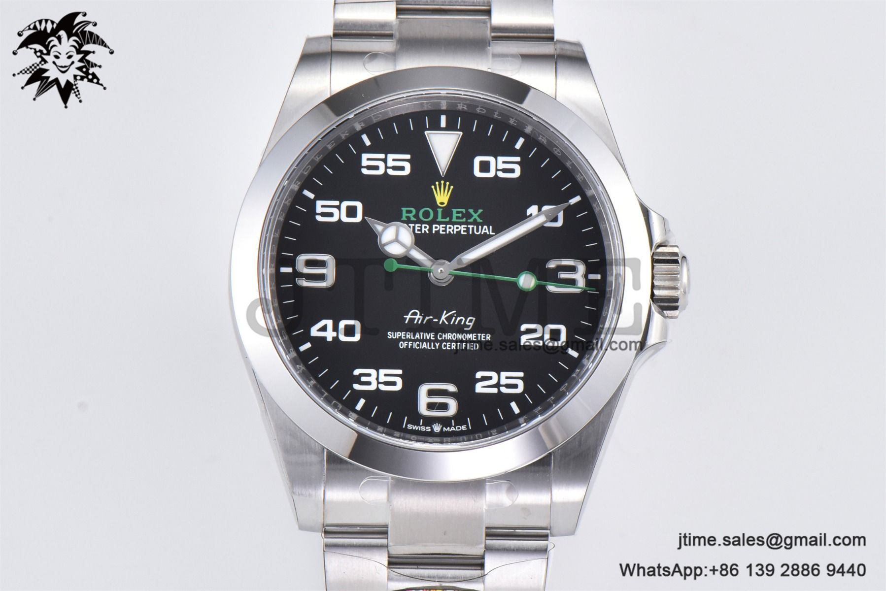 Air-King 126900 40mm SS Clean 1:1 Best Edition Black Dial on SS Bracelet VR3230 - Image 3