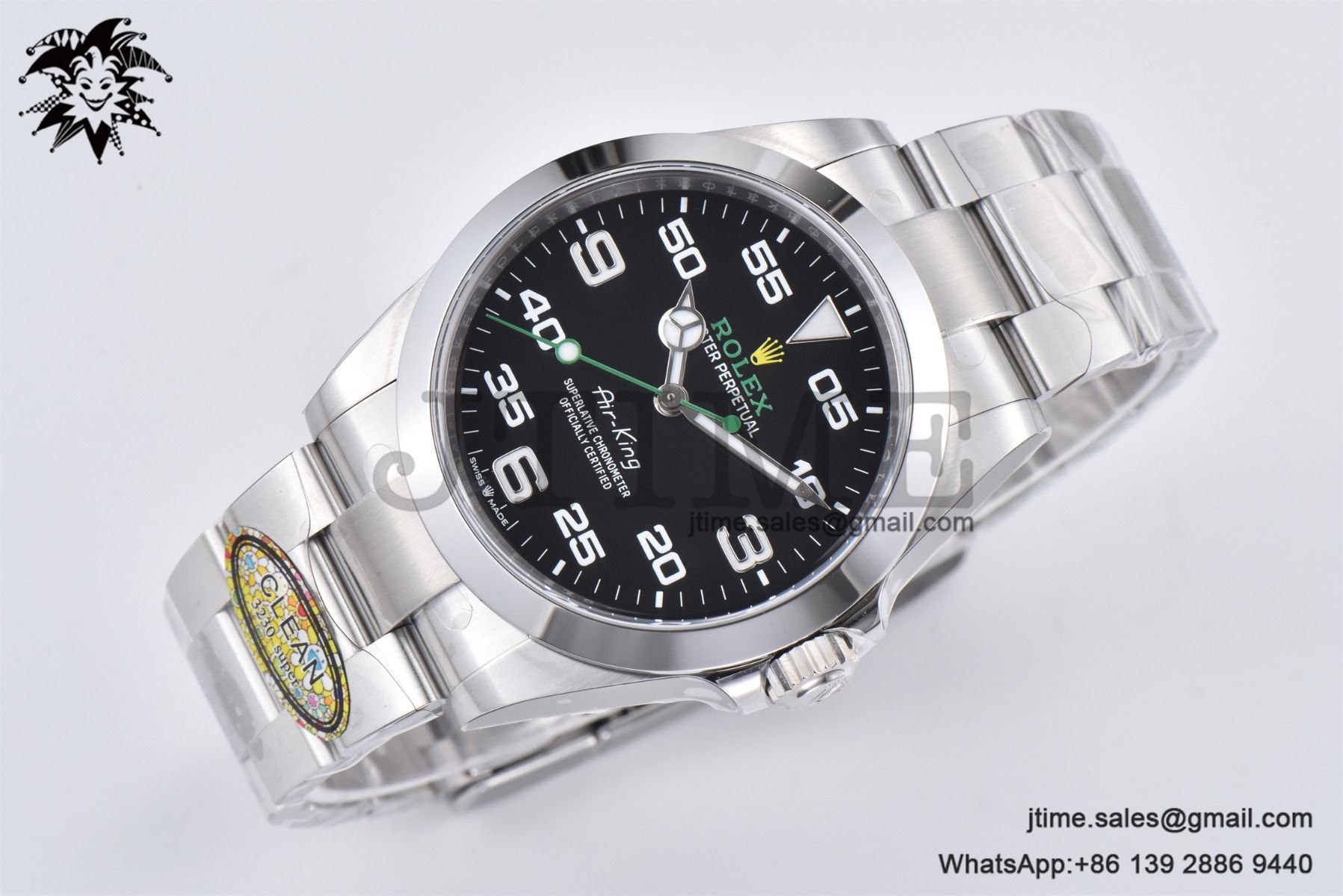 Air-King 126900 40mm SS Clean 1:1 Best Edition Black Dial on SS Bracelet VR3230 - Image 6