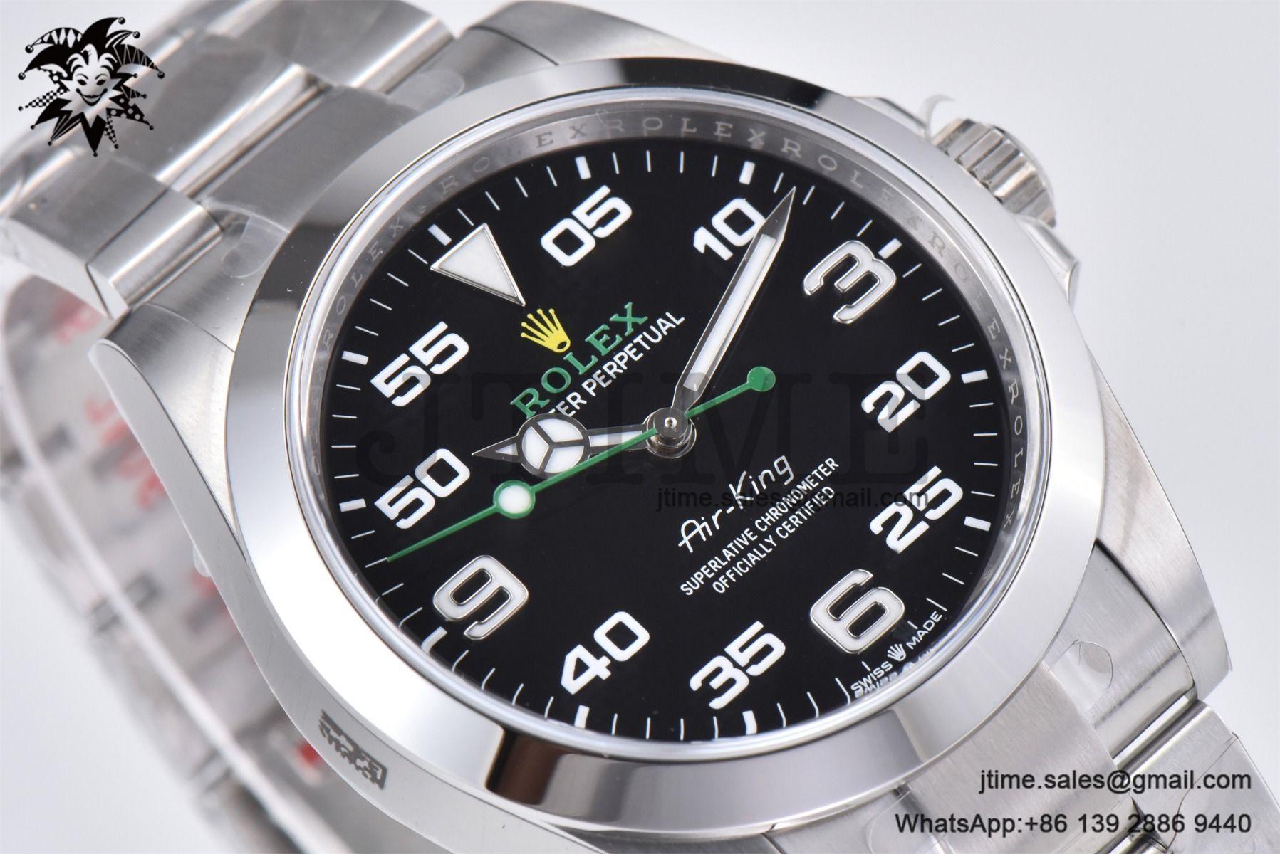 Air-King 126900 40mm SS Clean 1:1 Best Edition Black Dial on SS Bracelet VR3230 - Image 5