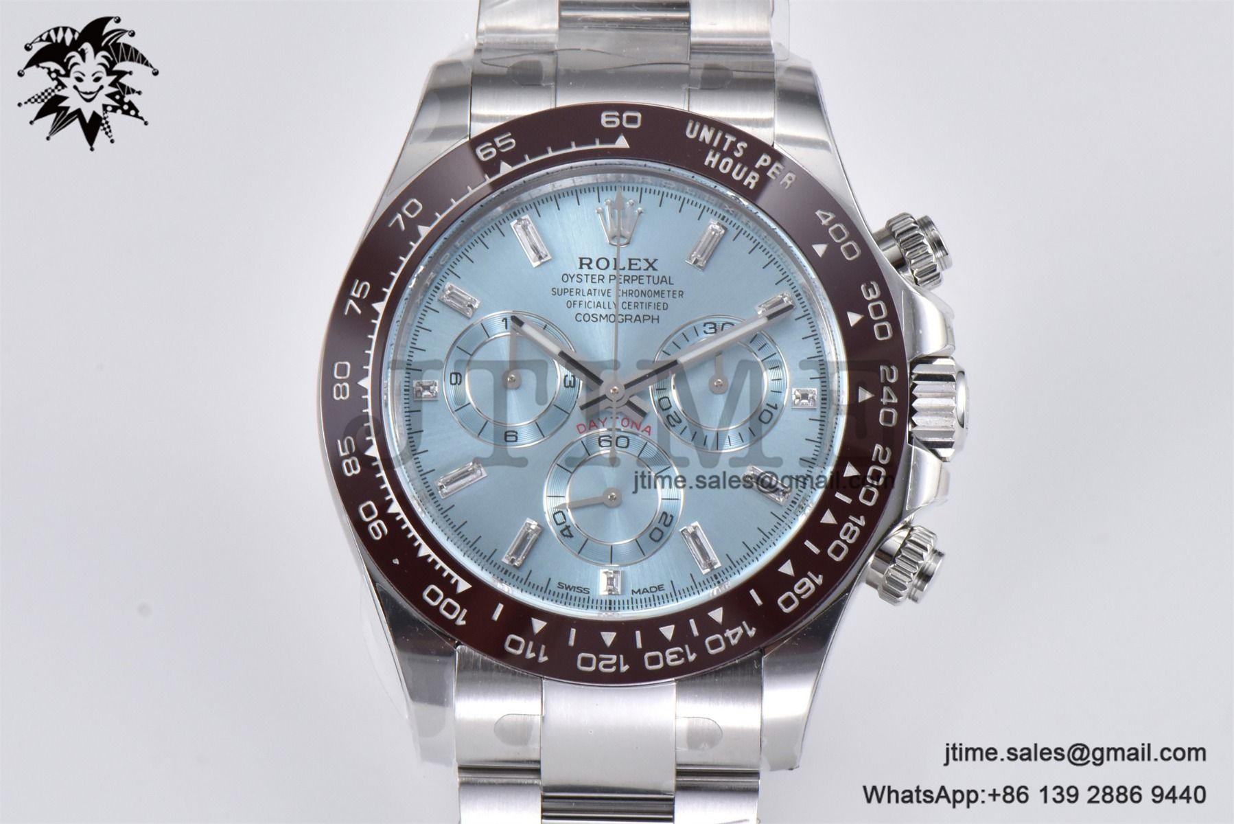 Daytona 116506 Clean 1:1 Best Edition Ice Blue Dial Crystal Markers on SS Bracelet SA4130 - Image 3