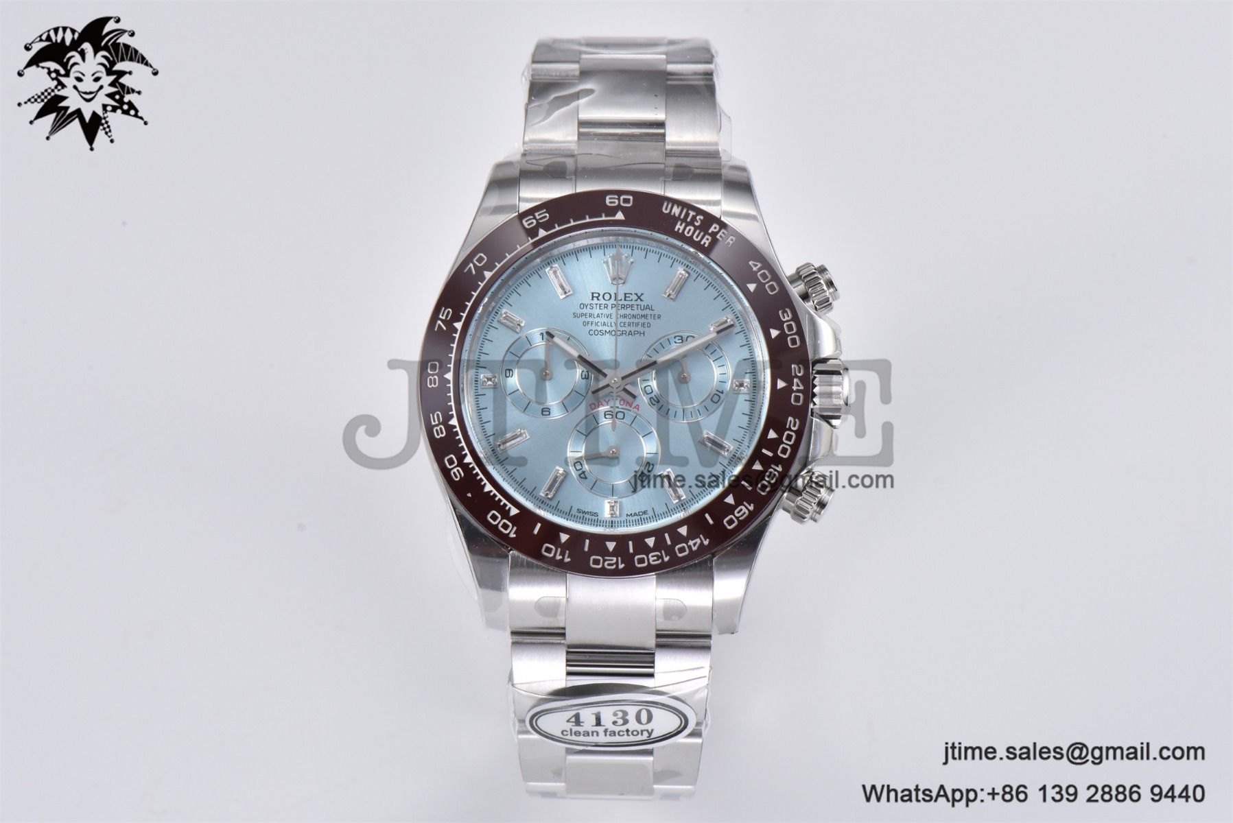 Daytona 116506 Clean 1:1 Best Edition Ice Blue Dial Crystal Markers on SS Bracelet SA4130 - Image 2