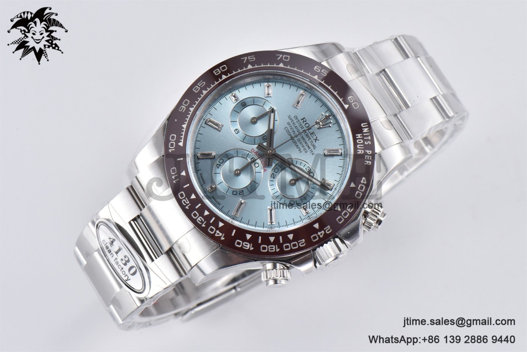 Daytona 116506 Clean 1:1 Best Edition Ice Blue Dial Crystal Markers on SS Bracelet SA4130 - Image 5