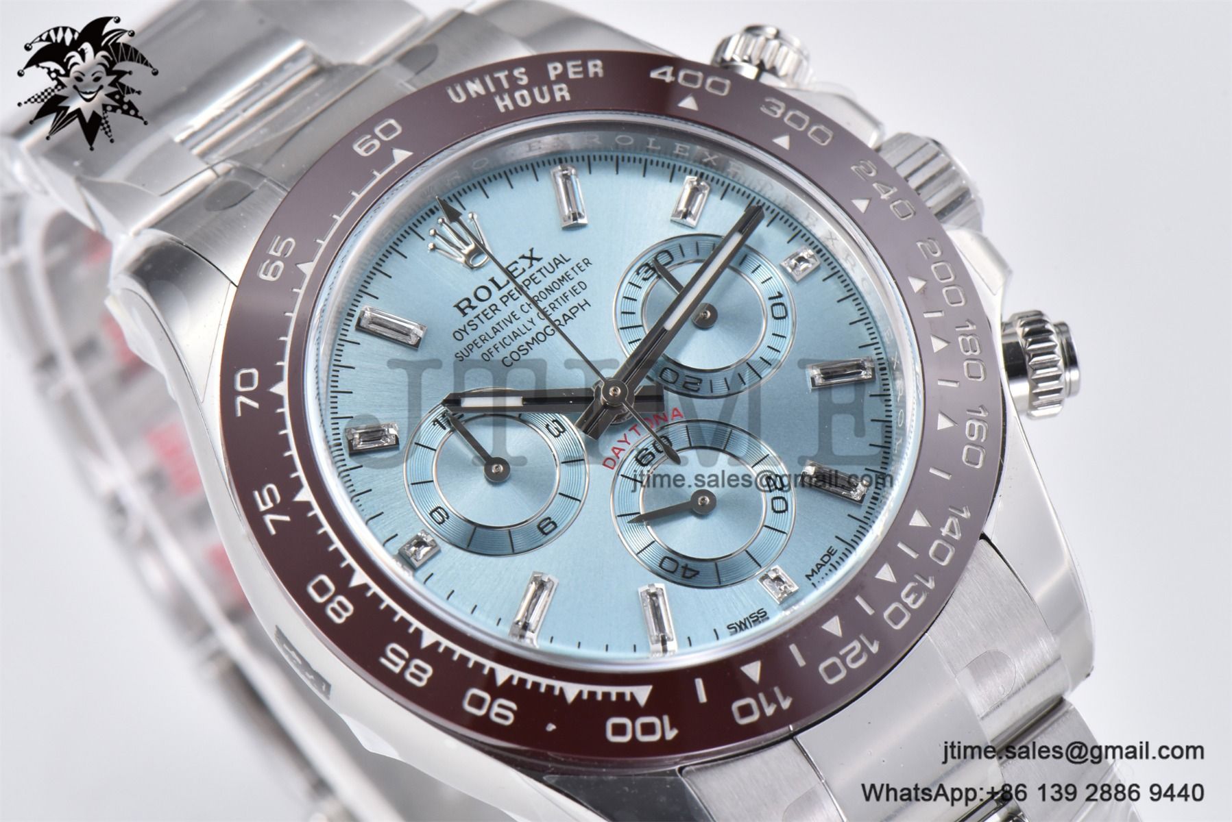 Daytona 116506 Clean 1:1 Best Edition Ice Blue Dial Crystal Markers on SS Bracelet SA4130 - Image 6