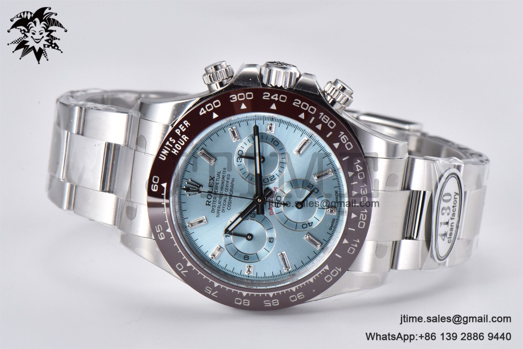 Daytona 116506 Clean 1:1 Best Edition Ice Blue Dial Crystal Markers on SS Bracelet SA4130 - Image 4