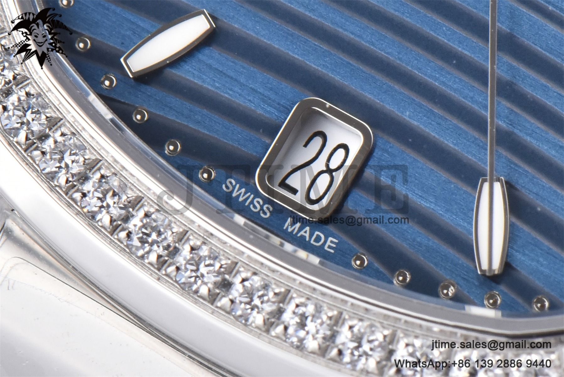 Nautilus 7118 Ladies SS PPF 1:1 Best Edition Blue Dial Diamonds Bezel on SS Bracelet 324CS - Image 10