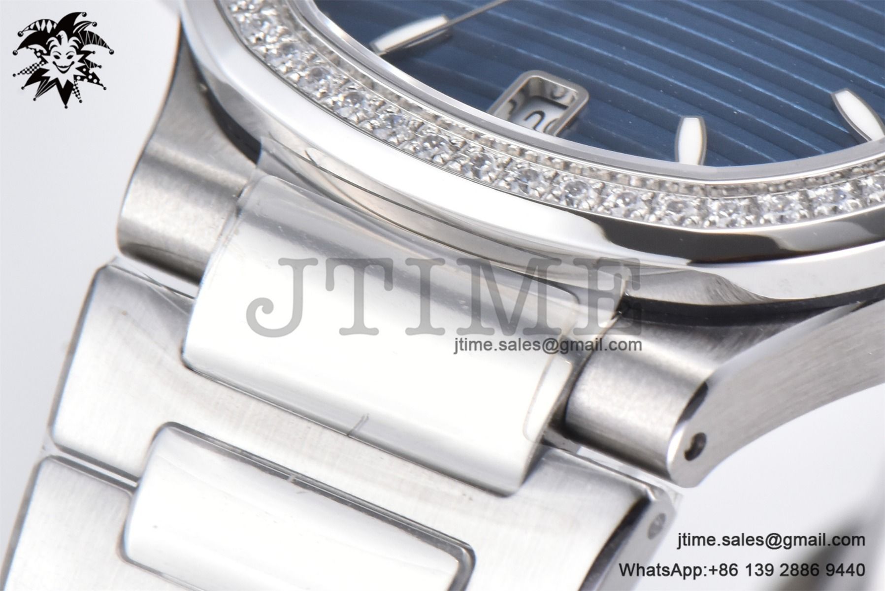 Nautilus 7118 Ladies SS PPF 1:1 Best Edition Blue Dial Diamonds Bezel on SS Bracelet 324CS - Image 11
