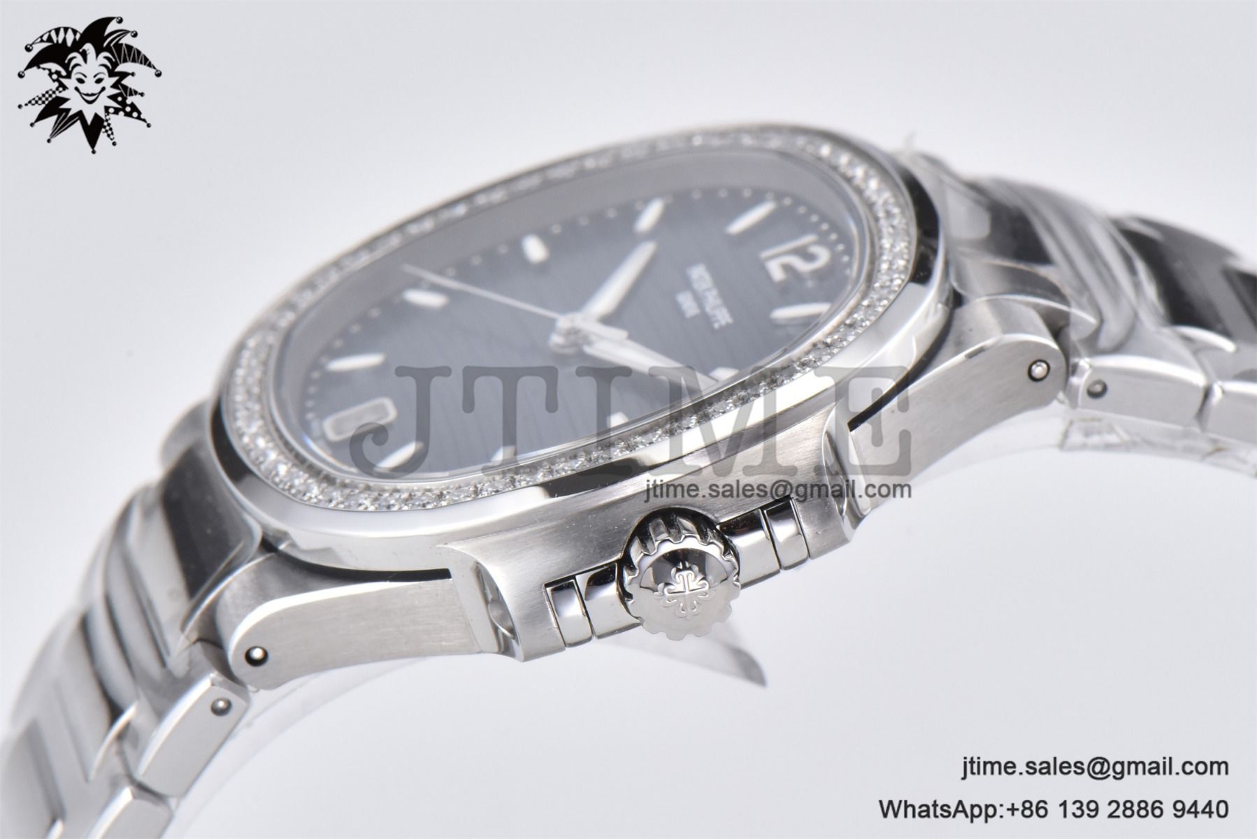 Nautilus 7118 Ladies SS PPF 1:1 Best Edition Blue Dial Diamonds Bezel on SS Bracelet 324CS - Image 8