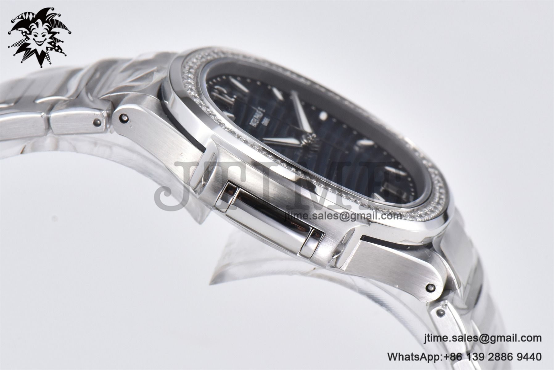 Nautilus 7118 Ladies SS PPF 1:1 Best Edition Blue Dial Diamonds Bezel on SS Bracelet 324CS - Image 7