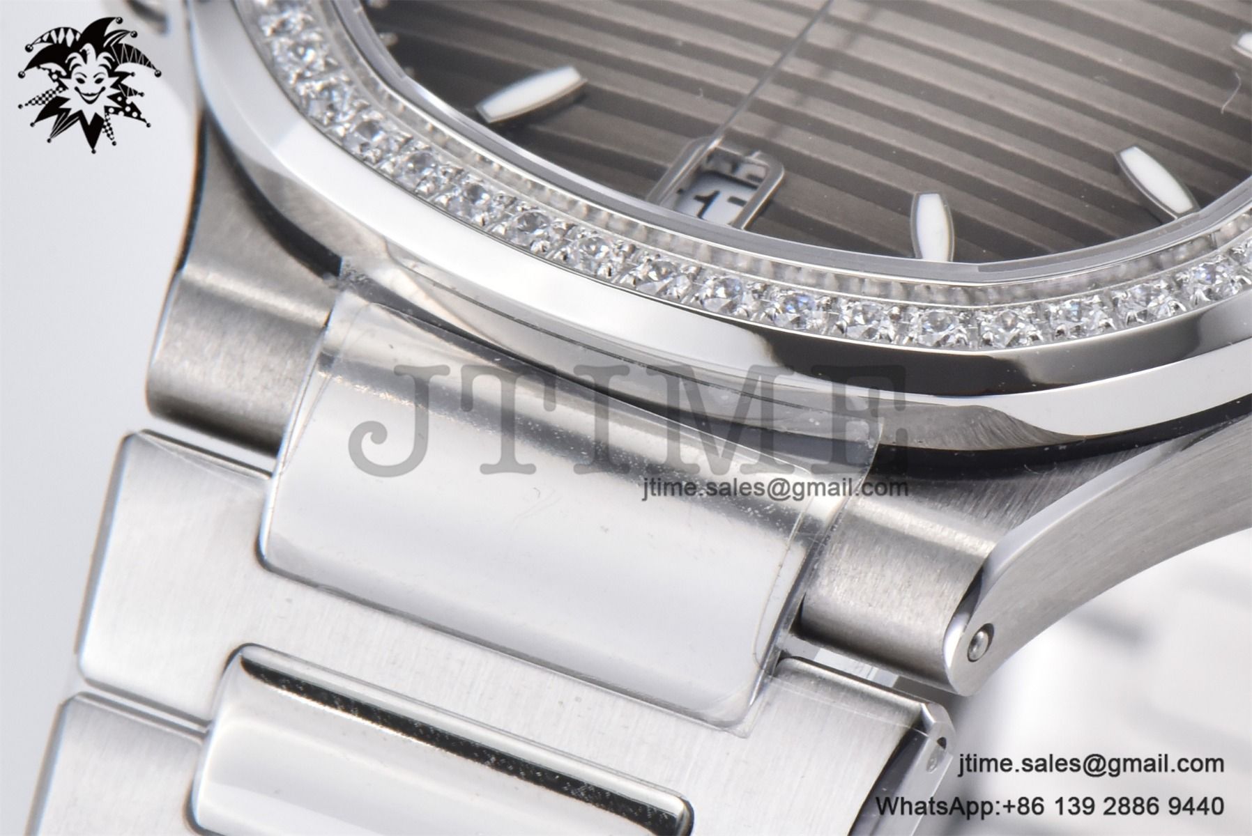 Nautilus 7118 Ladies SS PPF 1:1 Best Edition Brown Dial Diamonds Bezel on SS Bracelet 324CS - Image 10