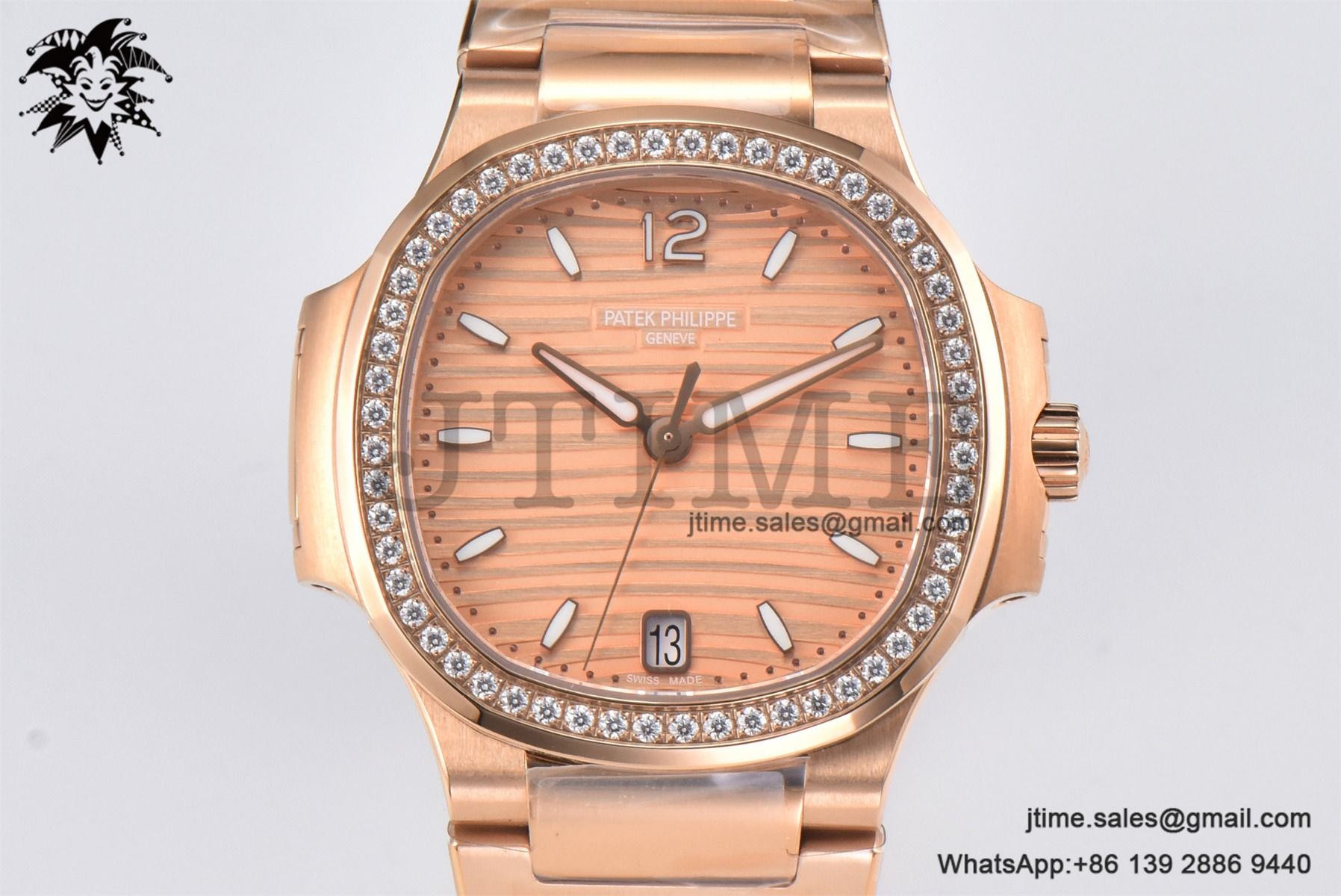 Nautilus 7118 Ladies RG PPF 1:1 Best Edition RG Dial Diamonds Bezel on RG Bracelet 324CS - Image 3