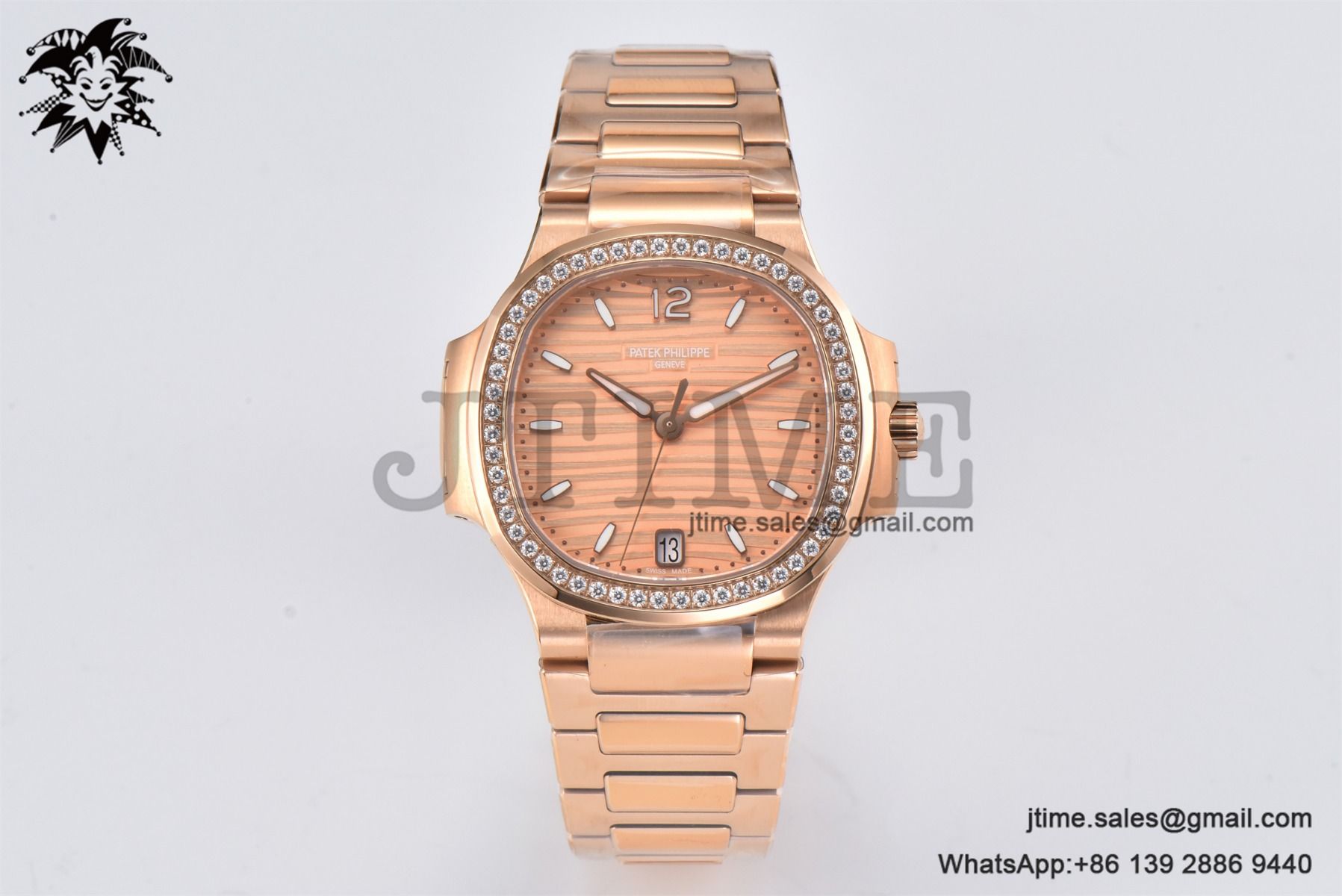 Nautilus 7118 Ladies RG PPF 1:1 Best Edition RG Dial Diamonds Bezel on RG Bracelet 324CS - Image 2