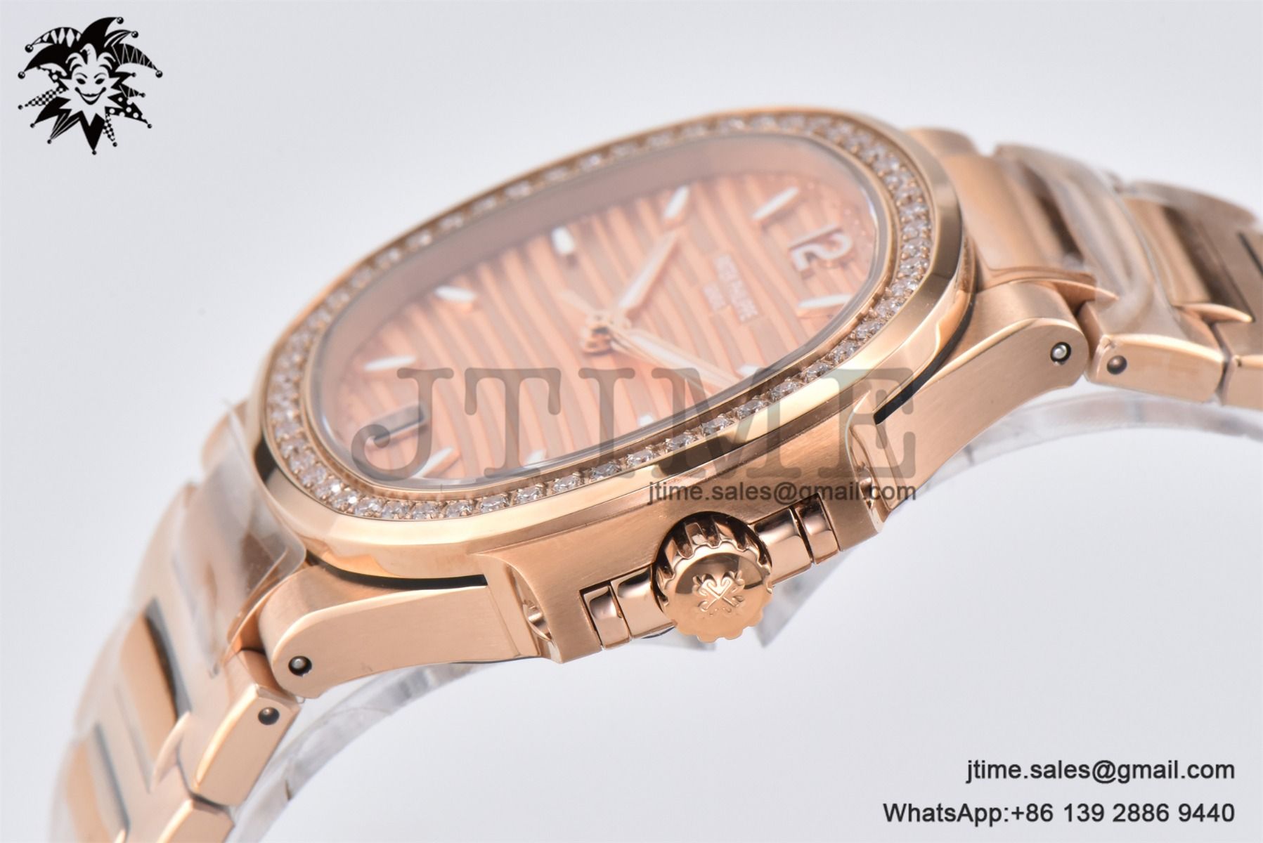 Nautilus 7118 Ladies RG PPF 1:1 Best Edition RG Dial Diamonds Bezel on RG Bracelet 324CS - Image 9