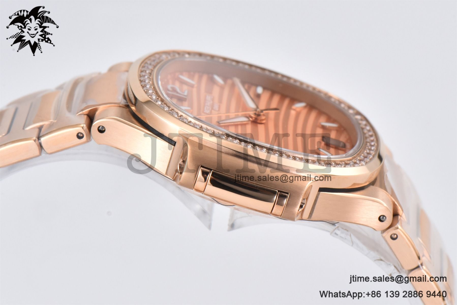 Nautilus 7118 Ladies RG PPF 1:1 Best Edition RG Dial Diamonds Bezel on RG Bracelet 324CS - Image 10