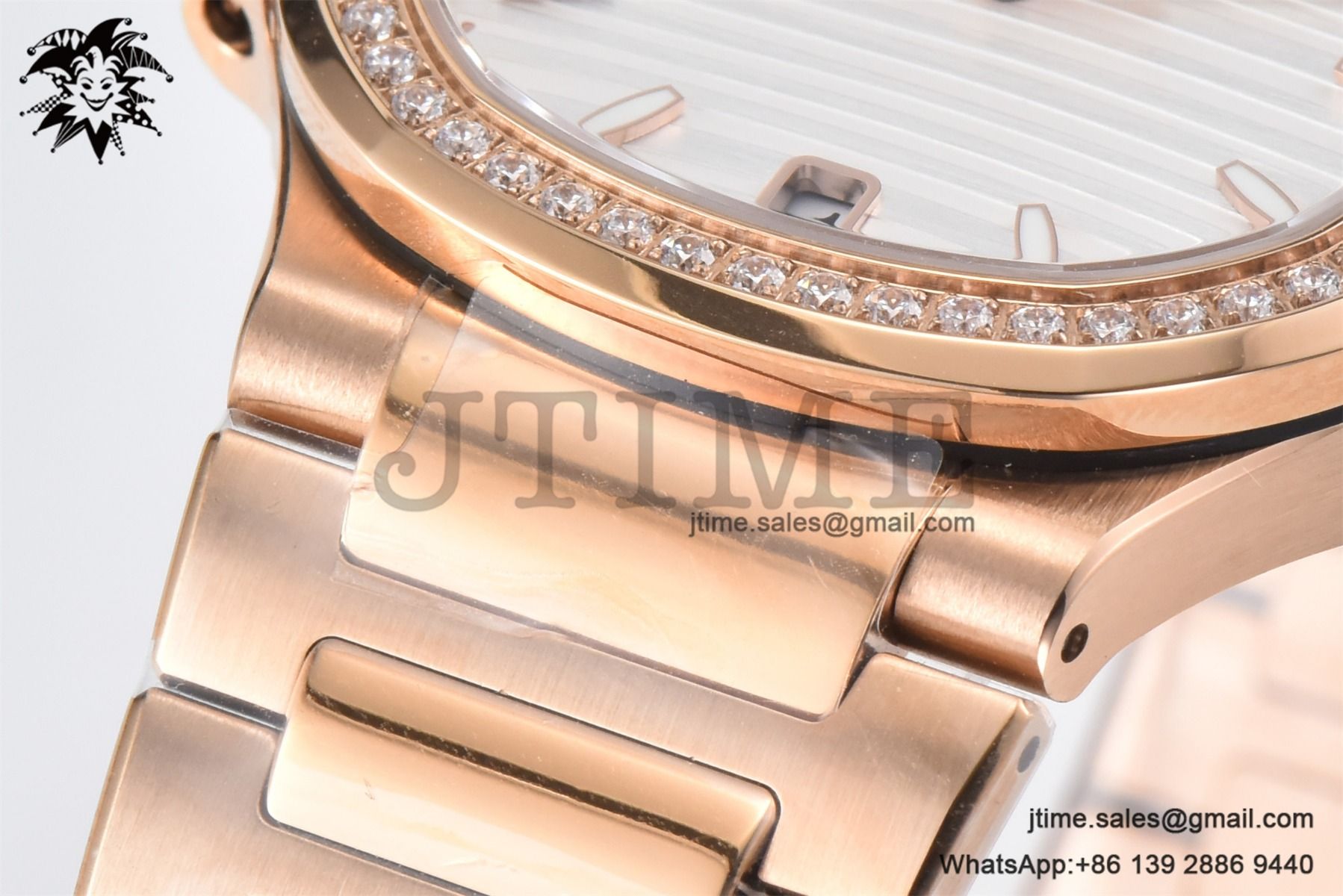 Nautilus 7118 Ladies RG PPF 1:1 Best Edition White Dial Diamonds Bezel on RG Bracelet 324CS - Image 11