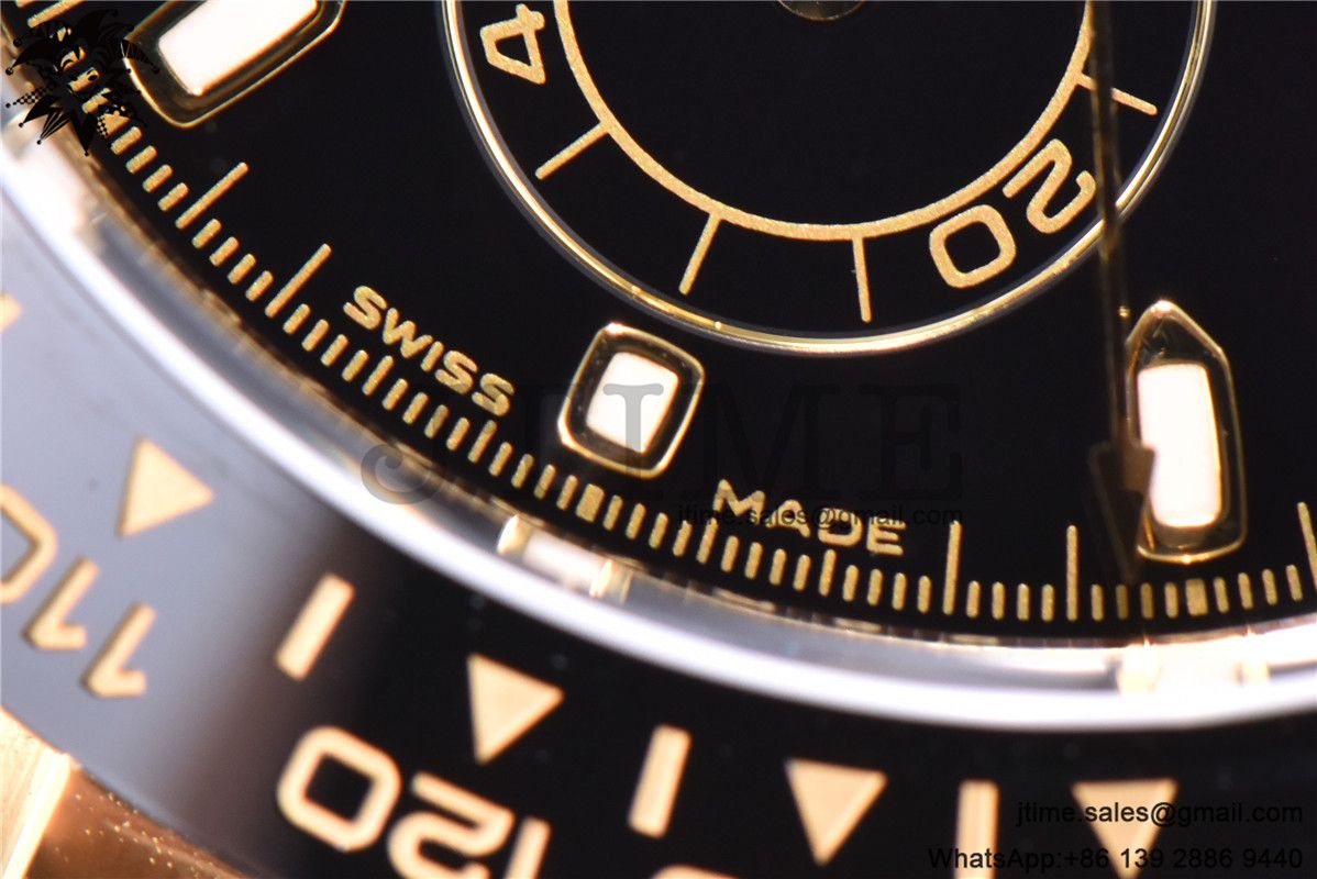Daytona 116518 Noob 1:1 Best Edition YG Plated 904L SS Case Black Dial on Black Rubber Strap SA4130 V3 (Free Extra Strap) - Image 4