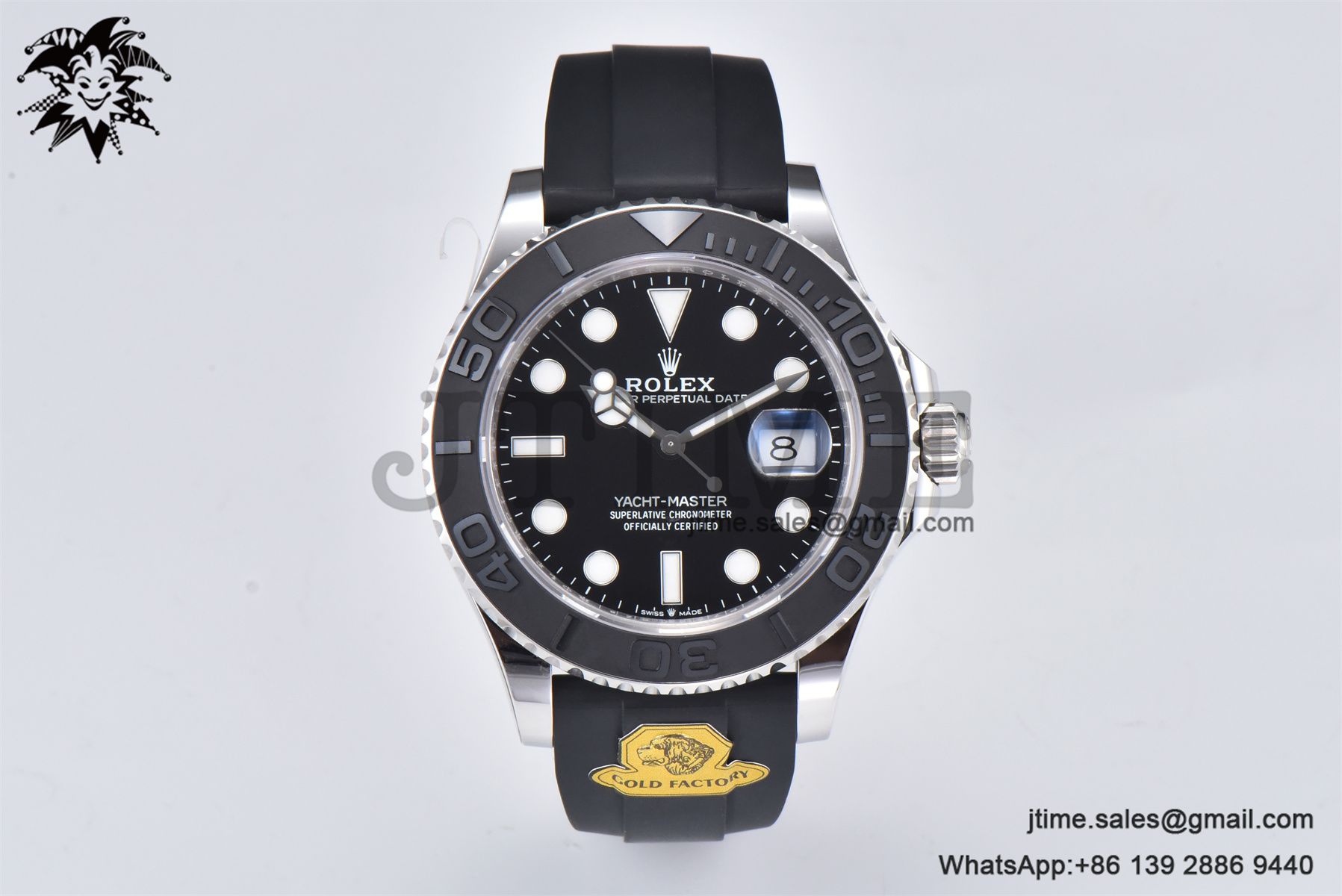Yacht-Master 42mm 226659 Gold Factory 1:1 Best Edition Ceramic Bezel Black Dial on Oysterflex Strap VR3235 (Tungsten Heavy Version) - Image 2