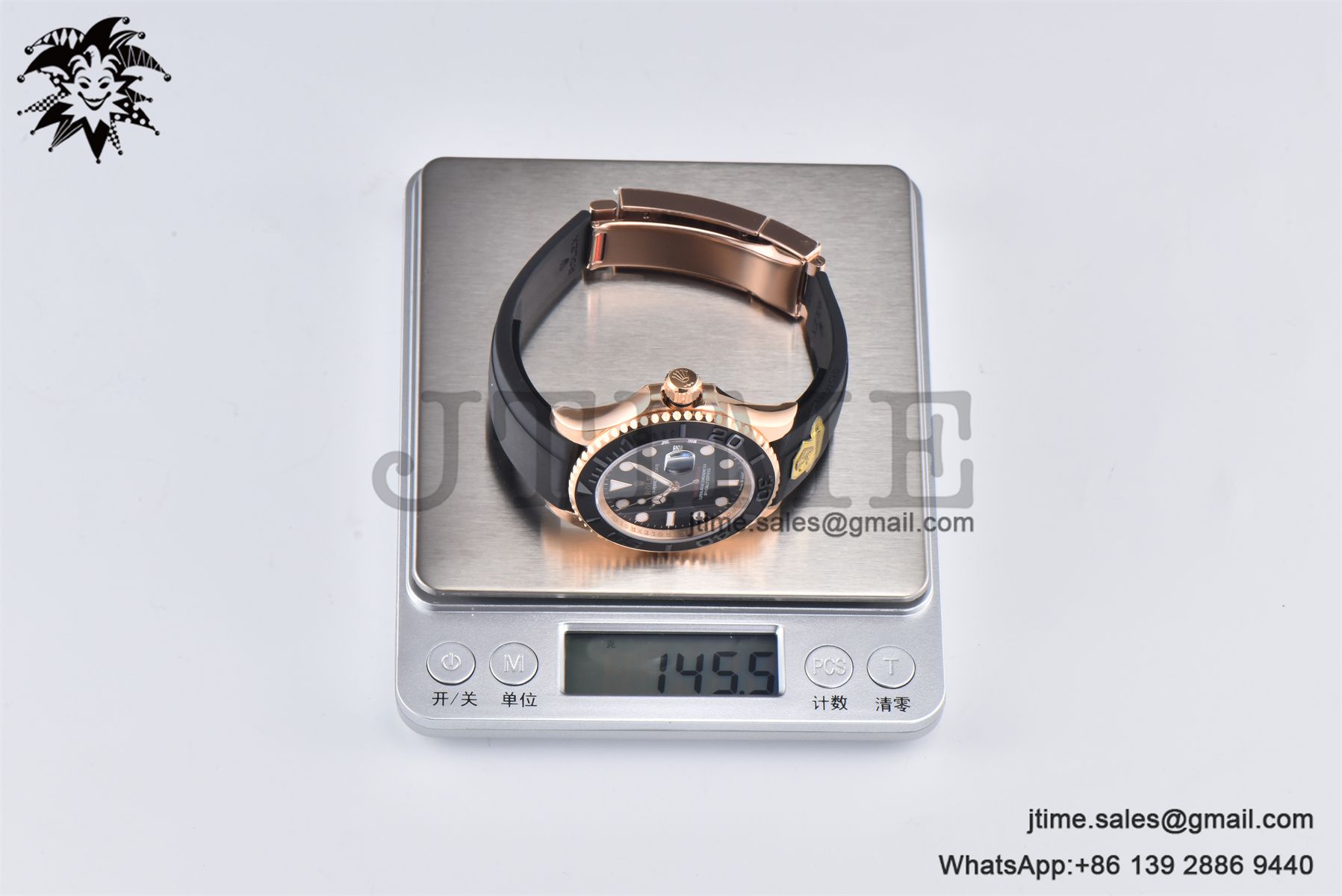 Yacht-Master 126655 Gold Factory 1:1 Best Edition Black Ceramic Bezel on Oysterflex Strap VR3235 (Tungsten Heavy Version) - Image 9