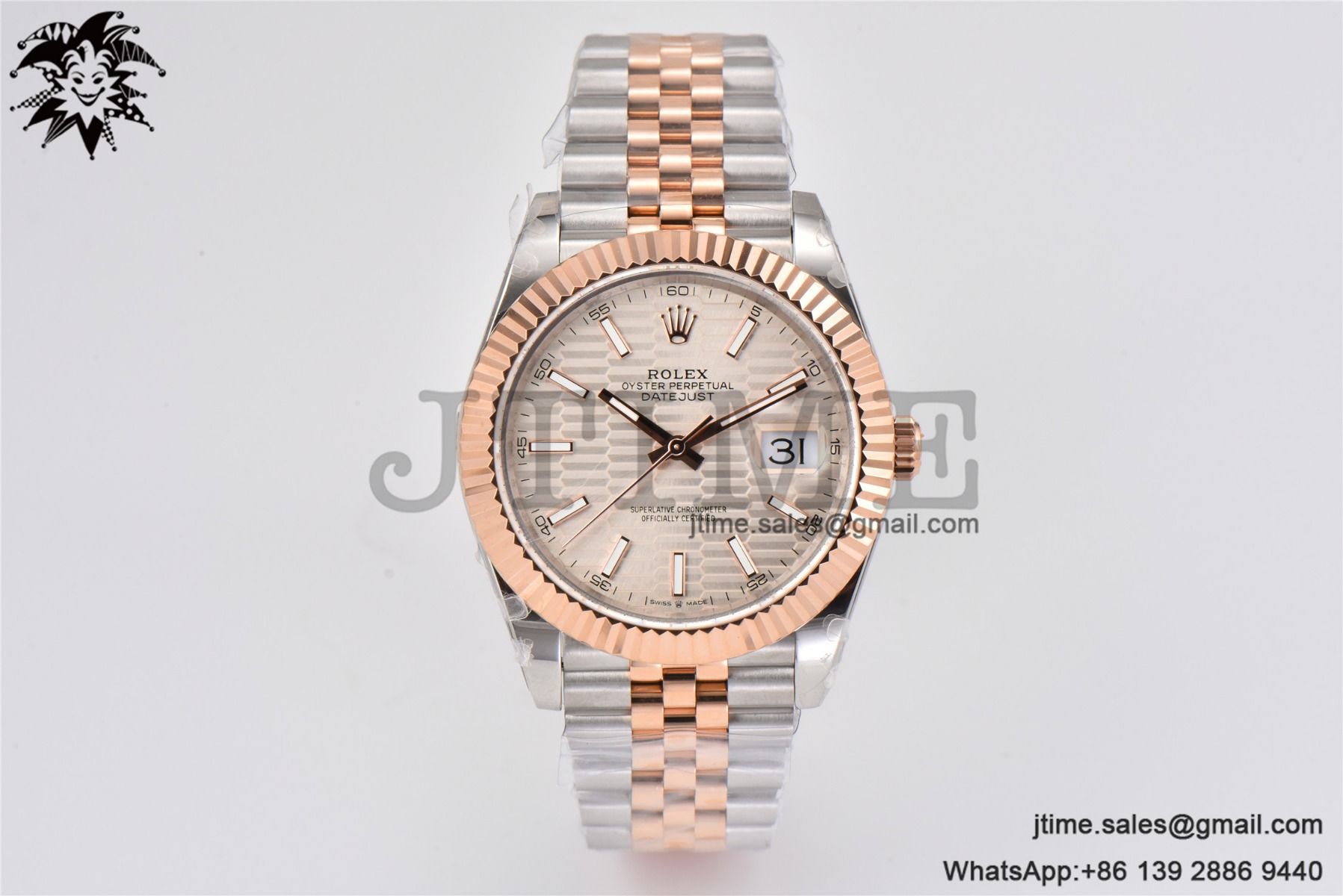 DateJust 41 126332 BPF 1:1 Best Edition Silver Fluted Dial on SS/RG Jubilee Bracelet VR3235 - Image 2