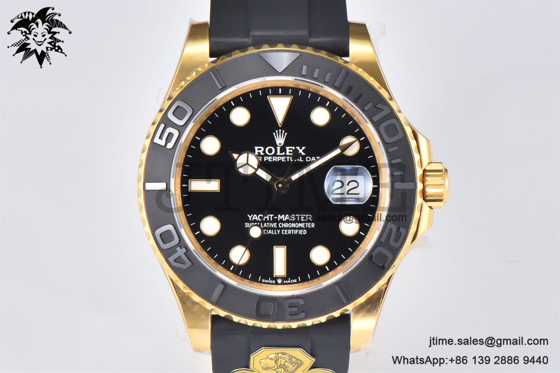 Yacht-Master 42mm 226658 Gold Factory 1:1 Best Edition Ceramic Bezel Black Dial on Oysterflex Strap VR3235 (Tungsten Heavy Version) - Image 2
