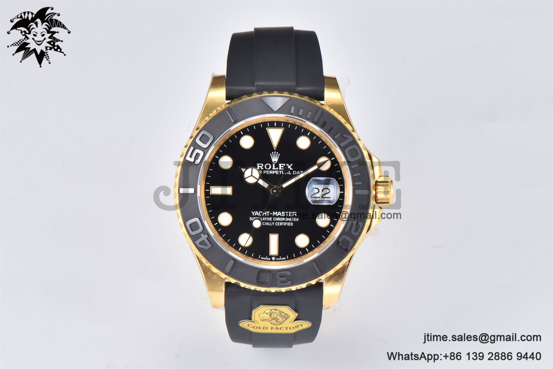 Yacht-Master 42mm 226658 Gold Factory 1:1 Best Edition Ceramic Bezel Black Dial on Oysterflex Strap VR3235 (Tungsten Heavy Version) - Image 4