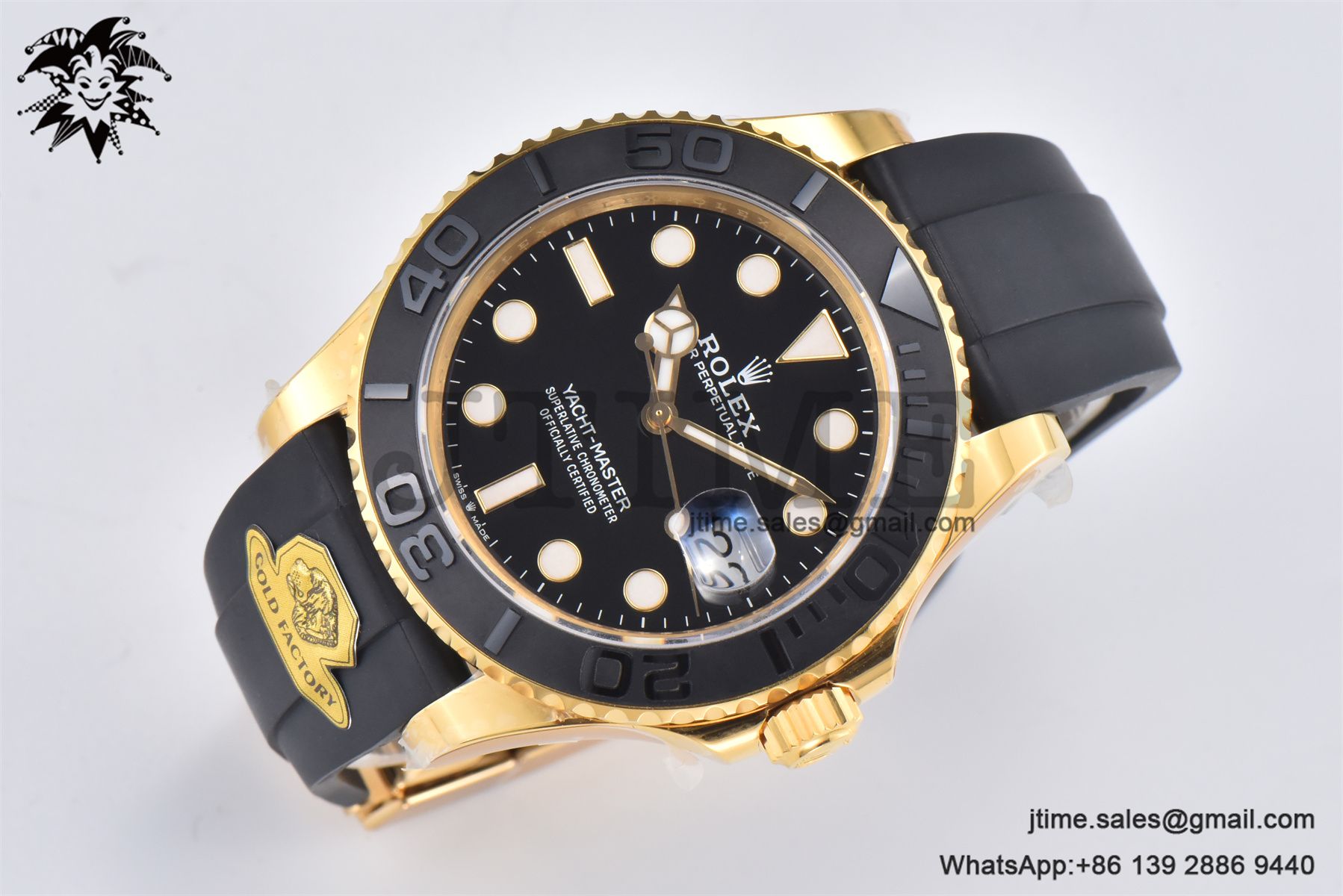 Yacht-Master 42mm 226658 Gold Factory 1:1 Best Edition Ceramic Bezel Black Dial on Oysterflex Strap VR3235 (Tungsten Heavy Version) - Image 3
