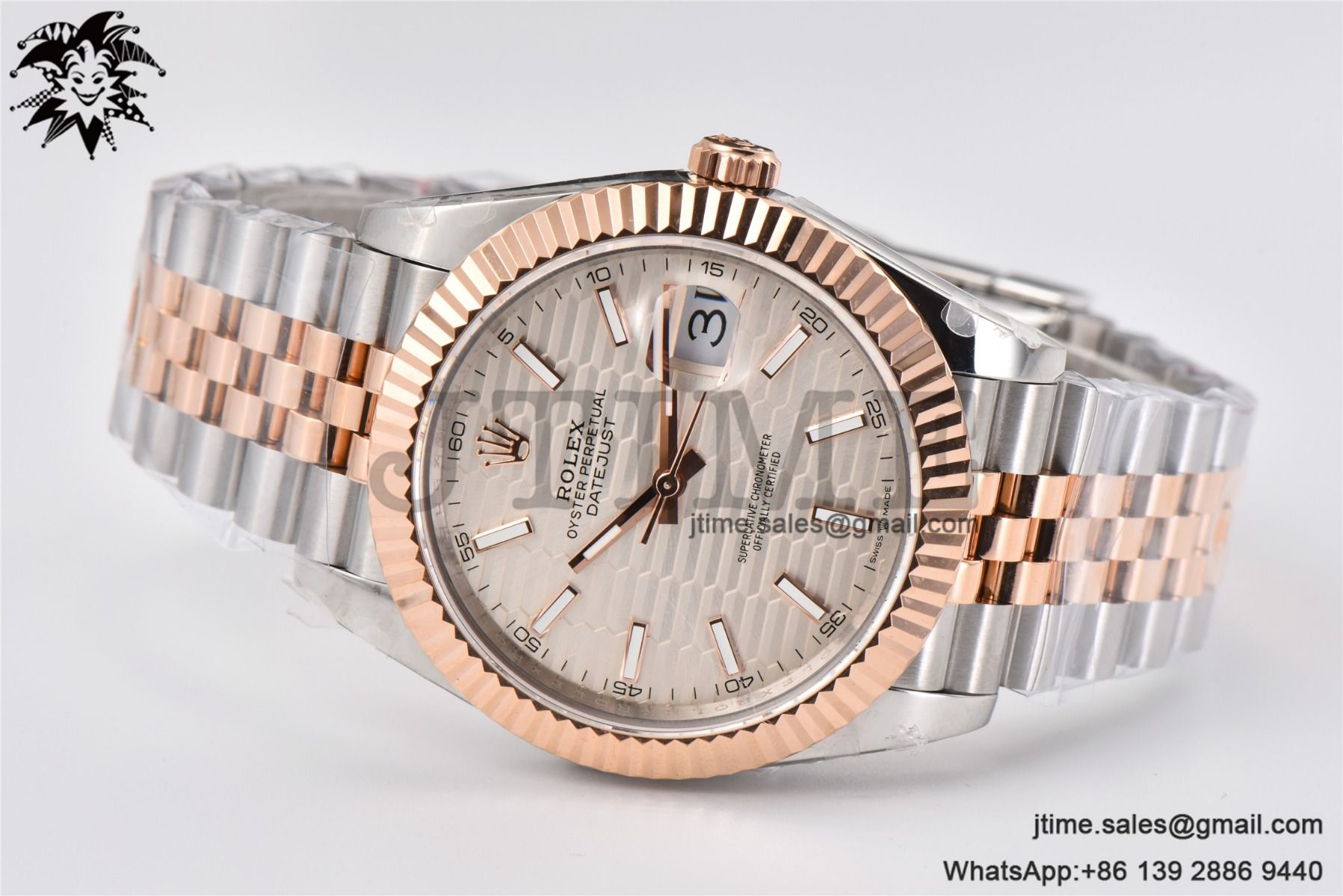 DateJust 41 126332 BPF 1:1 Best Edition Silver Fluted Dial on SS/RG Jubilee Bracelet VR3235 - Image 3