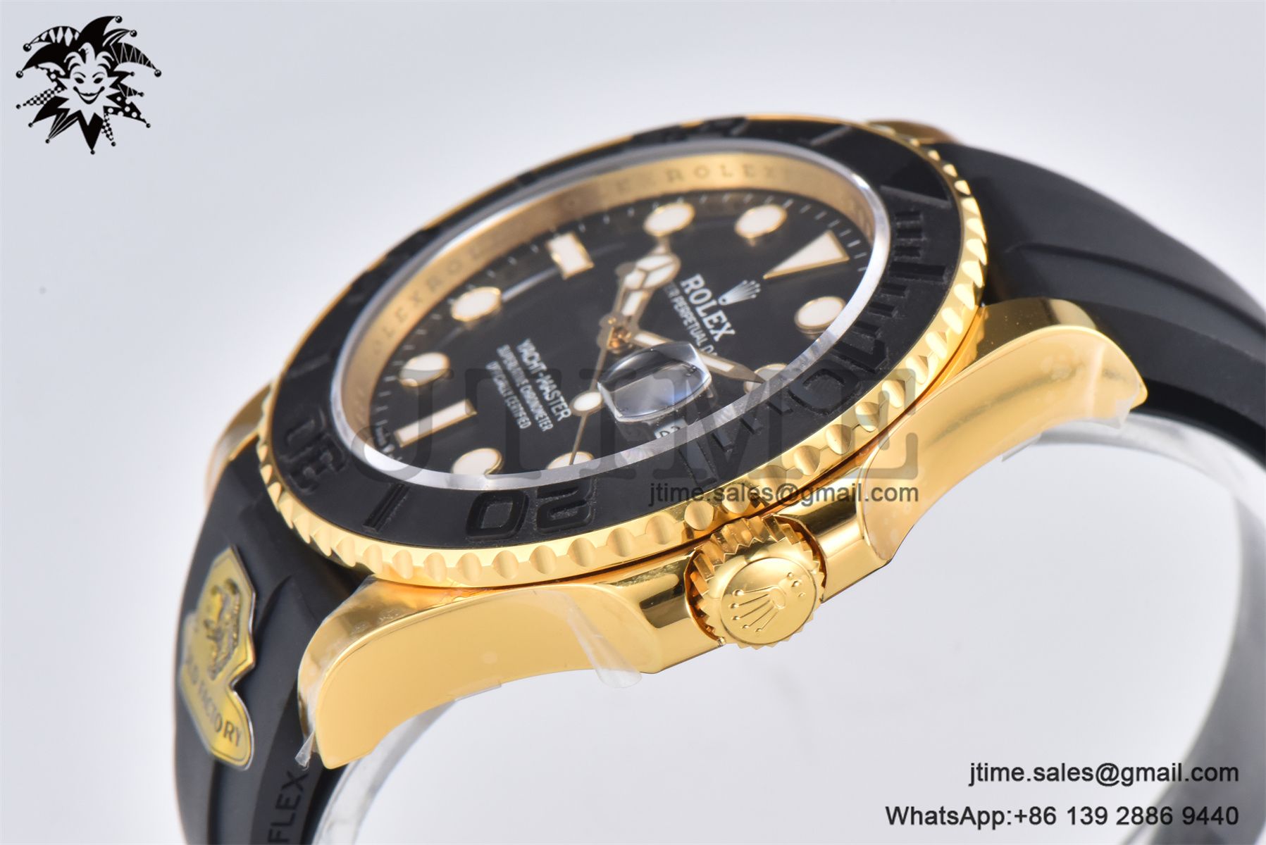 Yacht-Master 42mm 226658 Gold Factory 1:1 Best Edition Ceramic Bezel Black Dial on Oysterflex Strap VR3235 (Tungsten Heavy Version) - Image 8