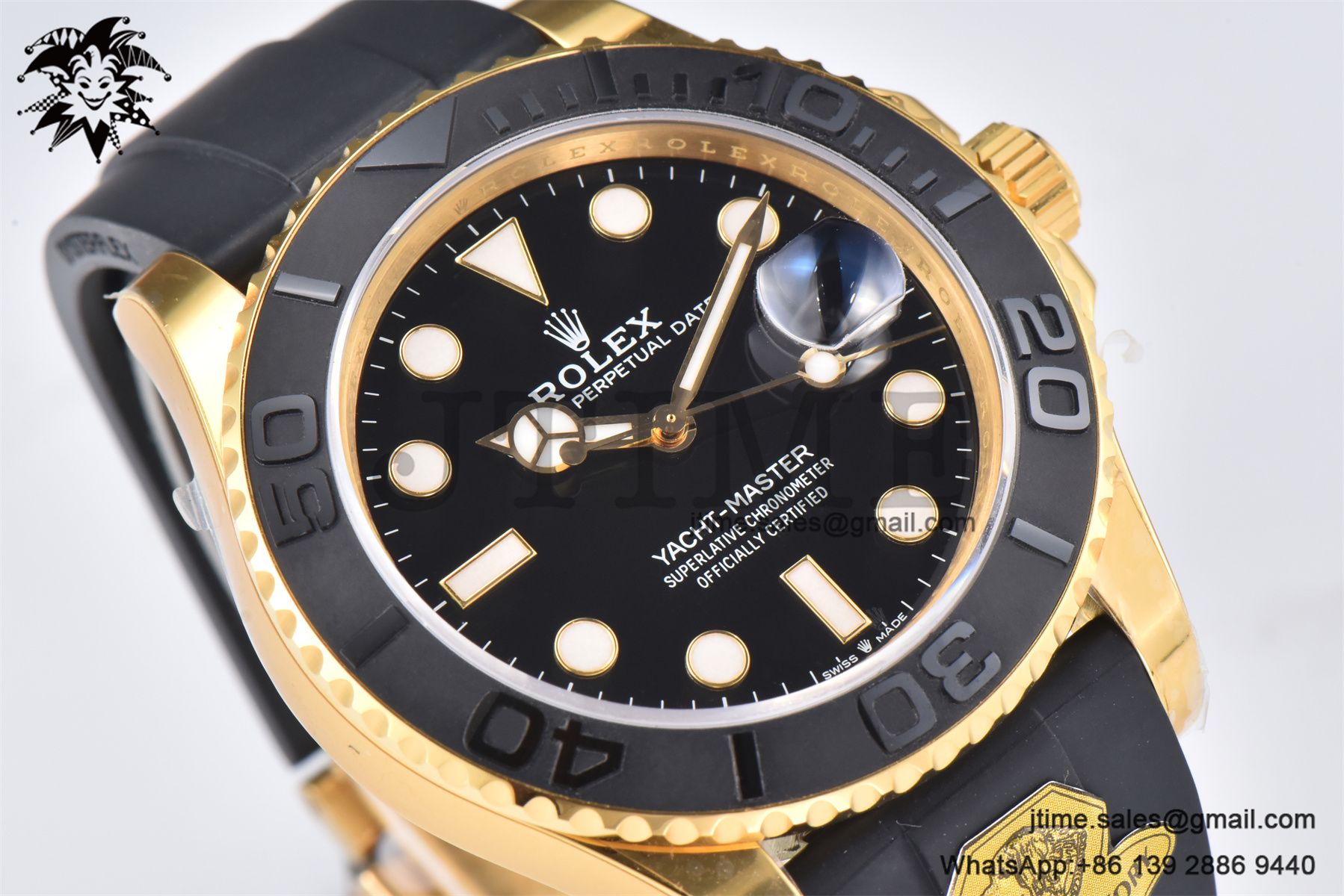 Yacht-Master 42mm 226658 Gold Factory 1:1 Best Edition Ceramic Bezel Black Dial on Oysterflex Strap VR3235 (Tungsten Heavy Version) - Image 6