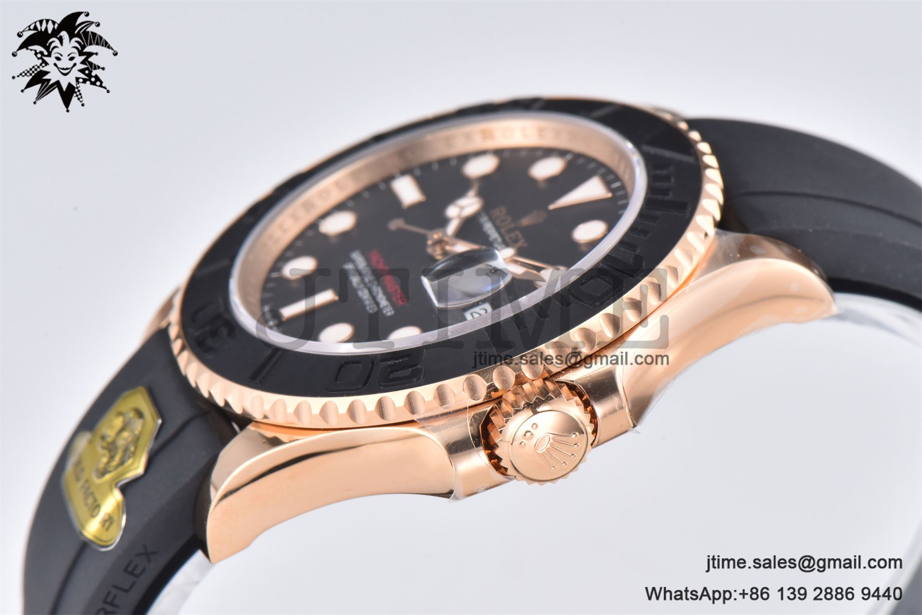 Yacht-Master 126655 Gold Factory 1:1 Best Edition Black Ceramic Bezel on Oysterflex Strap VR3235 (Tungsten Heavy Version) - Image 7