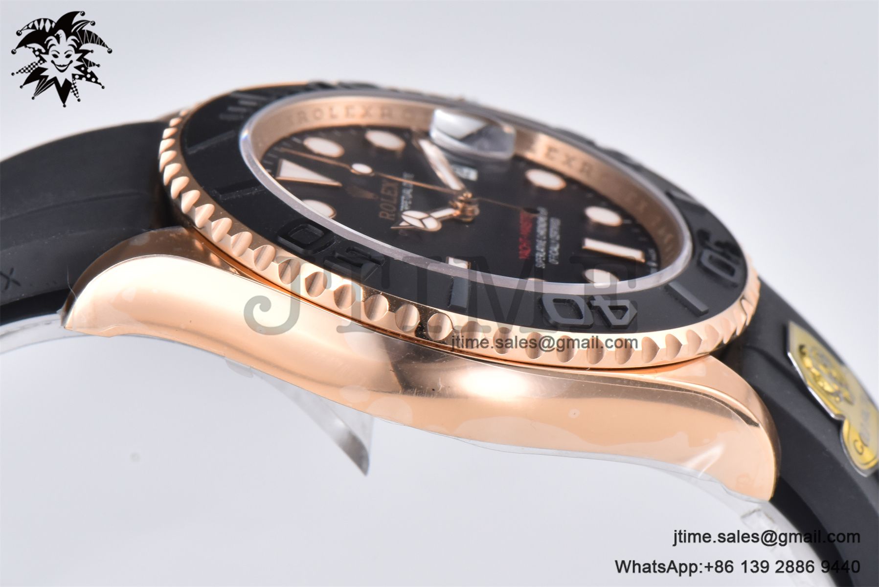 Yacht-Master 126655 Gold Factory 1:1 Best Edition Black Ceramic Bezel on Oysterflex Strap VR3235 (Tungsten Heavy Version) - Image 8