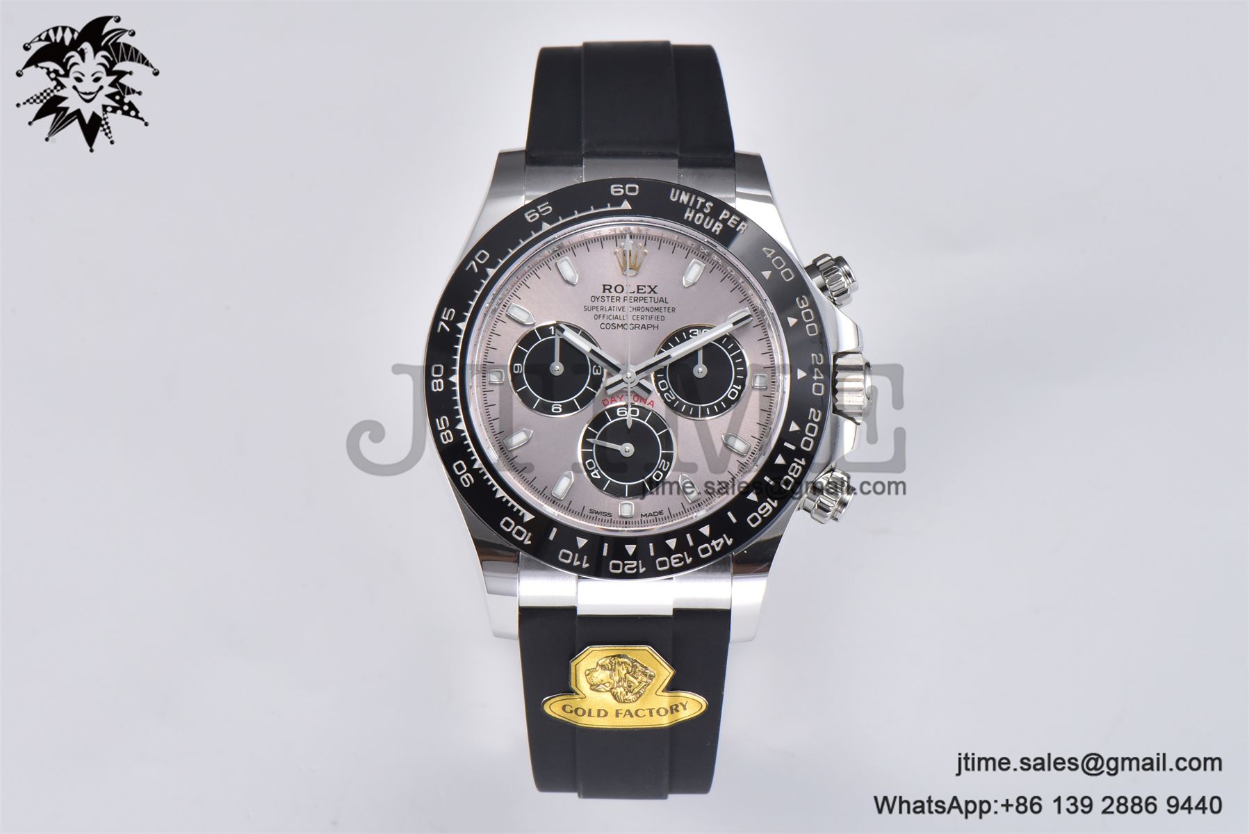 Daytona 116519 Gold Factory 1:1 Best Edition Grey Dial on Oysterflex Rubber Strap SA4130(Tungsten Heavy Version) - Image 2