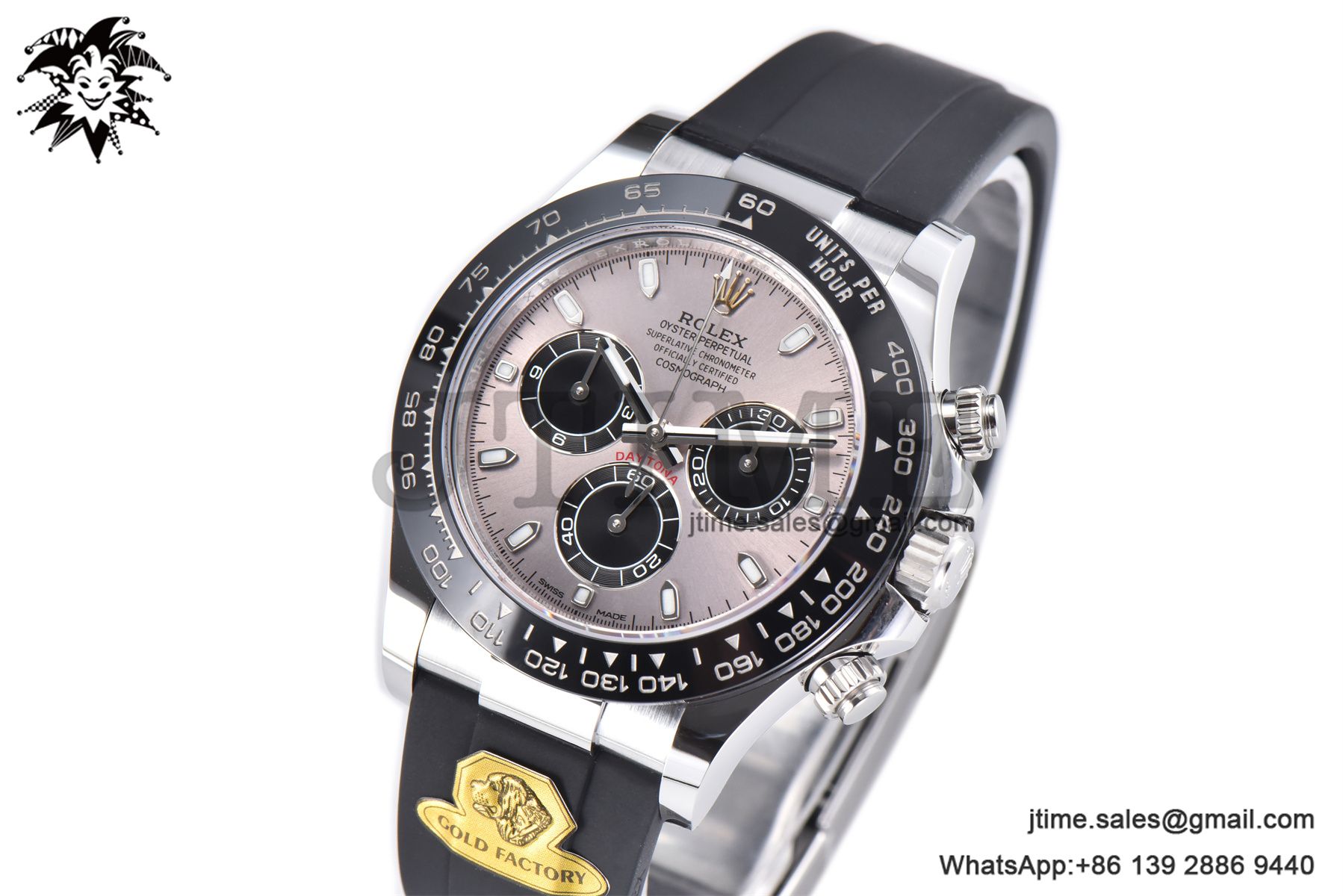 Daytona 116519 Gold Factory 1:1 Best Edition Grey Dial on Oysterflex Rubber Strap SA4130(Tungsten Heavy Version)