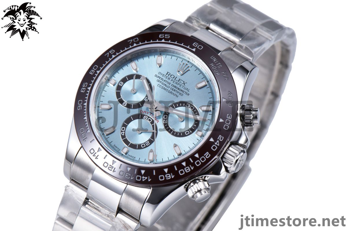 Daytona 116506 Noob 1:1 Best Edition Brown Ceramic Bezel Ice Blue Dial on SS Bracelet A7750