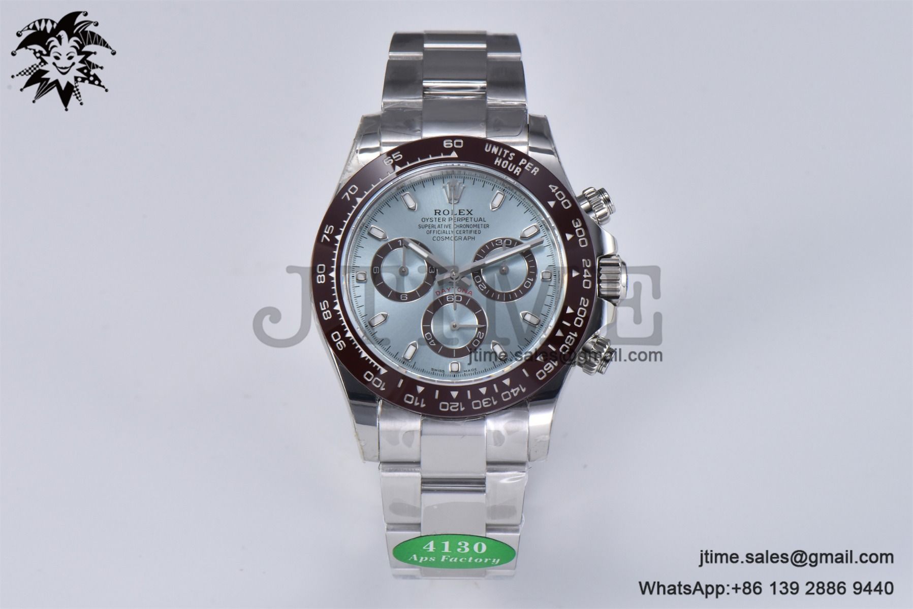 Daytona 116506 SS 904L APSF 1:1 Best Edition Brown Ceramic Bezel Ice Blue Sticker Dial on SS Bracelet SH4130 - Image 2