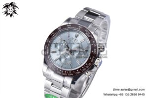 Daytona 116506 SS 904L APSF 1:1 Best Edition Brown Ceramic Bezel Ice Blue Dial on SS Bracelet SH4130