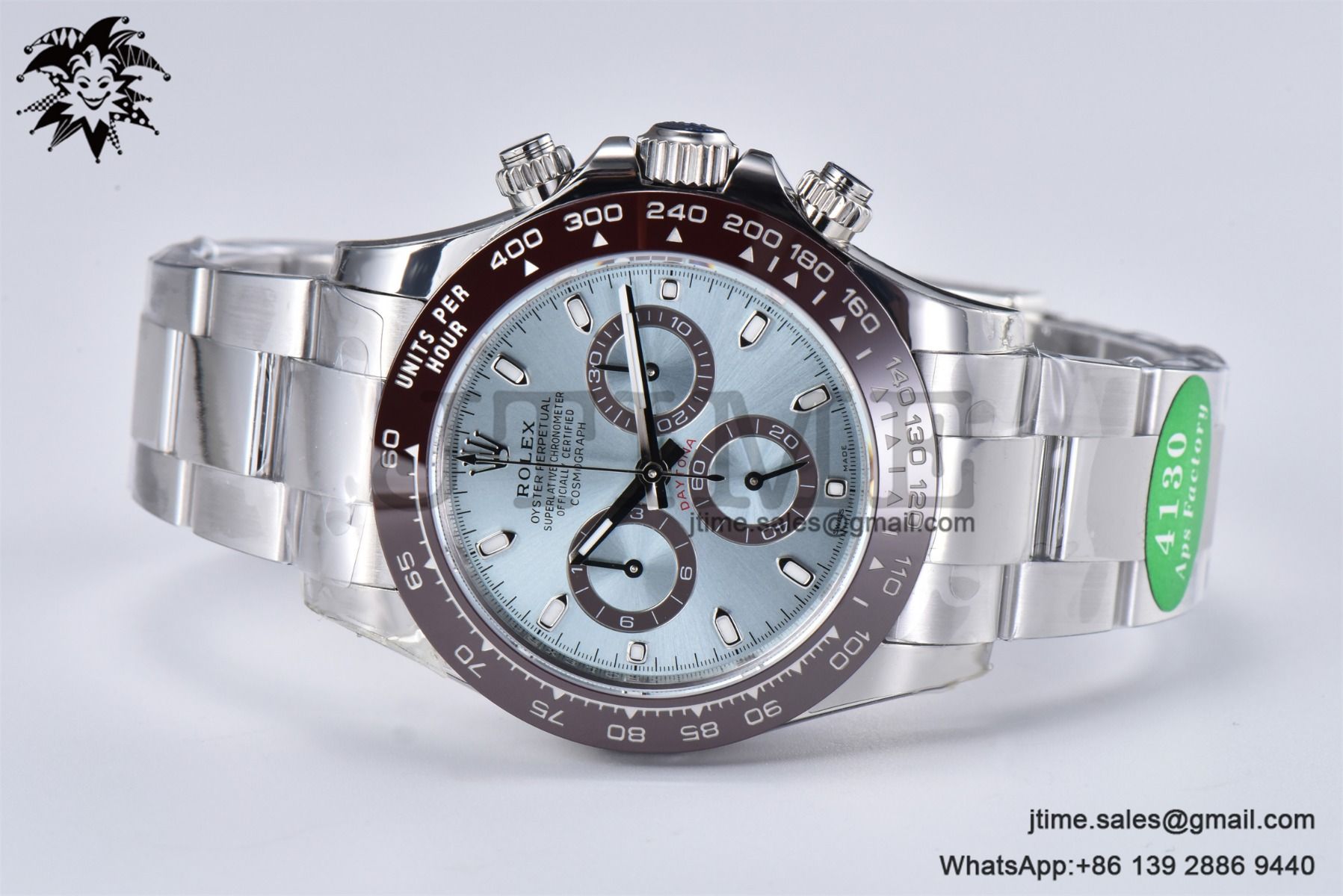 Daytona 116506 SS 904L APSF 1:1 Best Edition Brown Ceramic Bezel Ice Blue Sticker Dial on SS Bracelet SH4130 - Image 4
