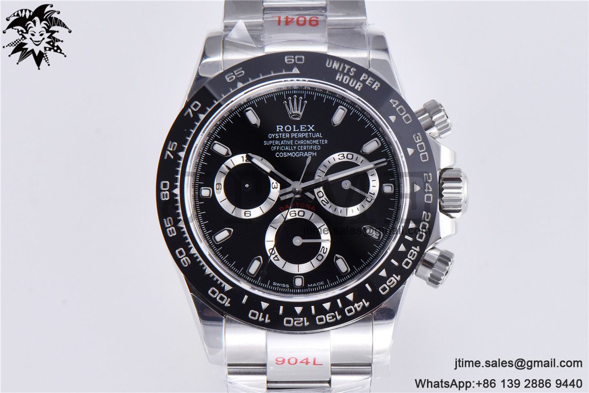 Daytona 116500 Noob 1:1 Best Edition 904L SS Case and Bracelet Black Dial SA4130 V4 - Image 2