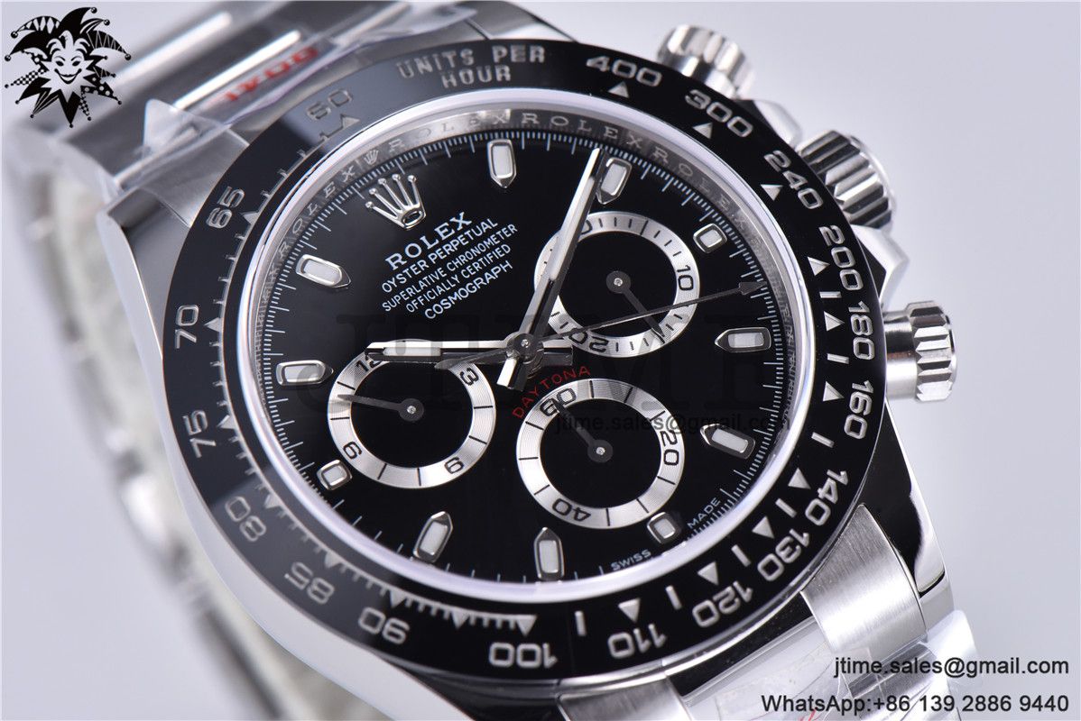 Daytona 116500 Noob 1:1 Best Edition 904L SS Case and Bracelet Black Dial SA4130 V4 - Image 9