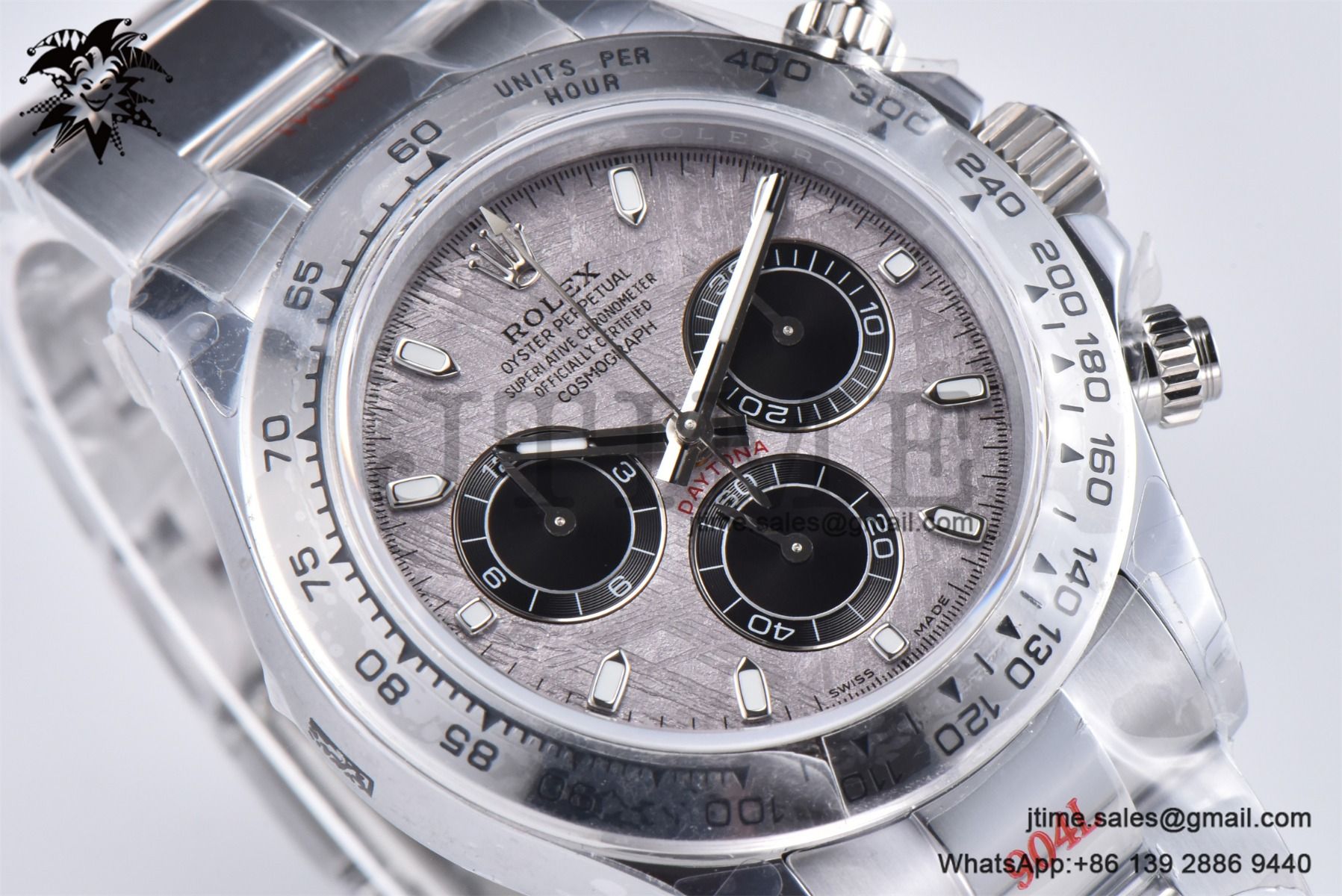 Daytona 116506 40mm SS QF 1:1 Best Edition Meteorite Dial on SS Bracelet SH4130 V3 (Tungsten Heavy Version) - Image 6