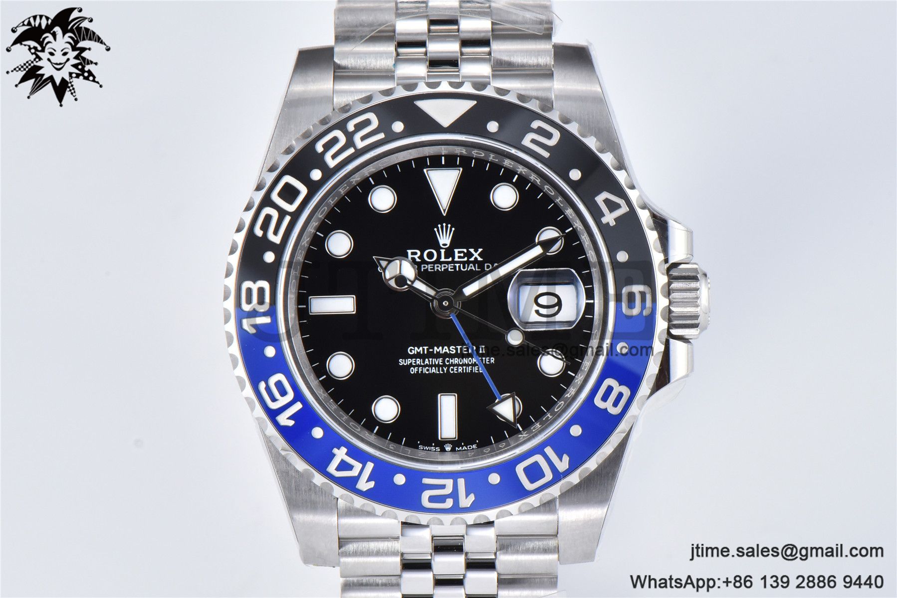GMT-Master II Batman 126710 BLNR Black/Blue Ceramic 904L Steel Clean Factory Best Edition on Jubilee Bracelet DD3285 CHS - Image 3