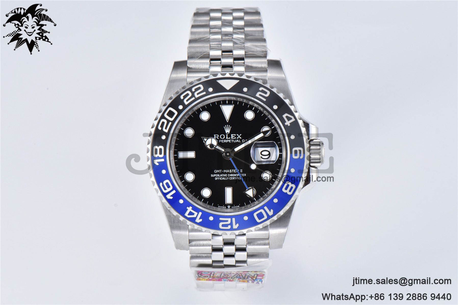GMT-Master II Batman 126710 BLNR Black/Blue Ceramic 904L Steel Clean Factory Best Edition on Jubilee Bracelet DD3285 CHS - Image 2