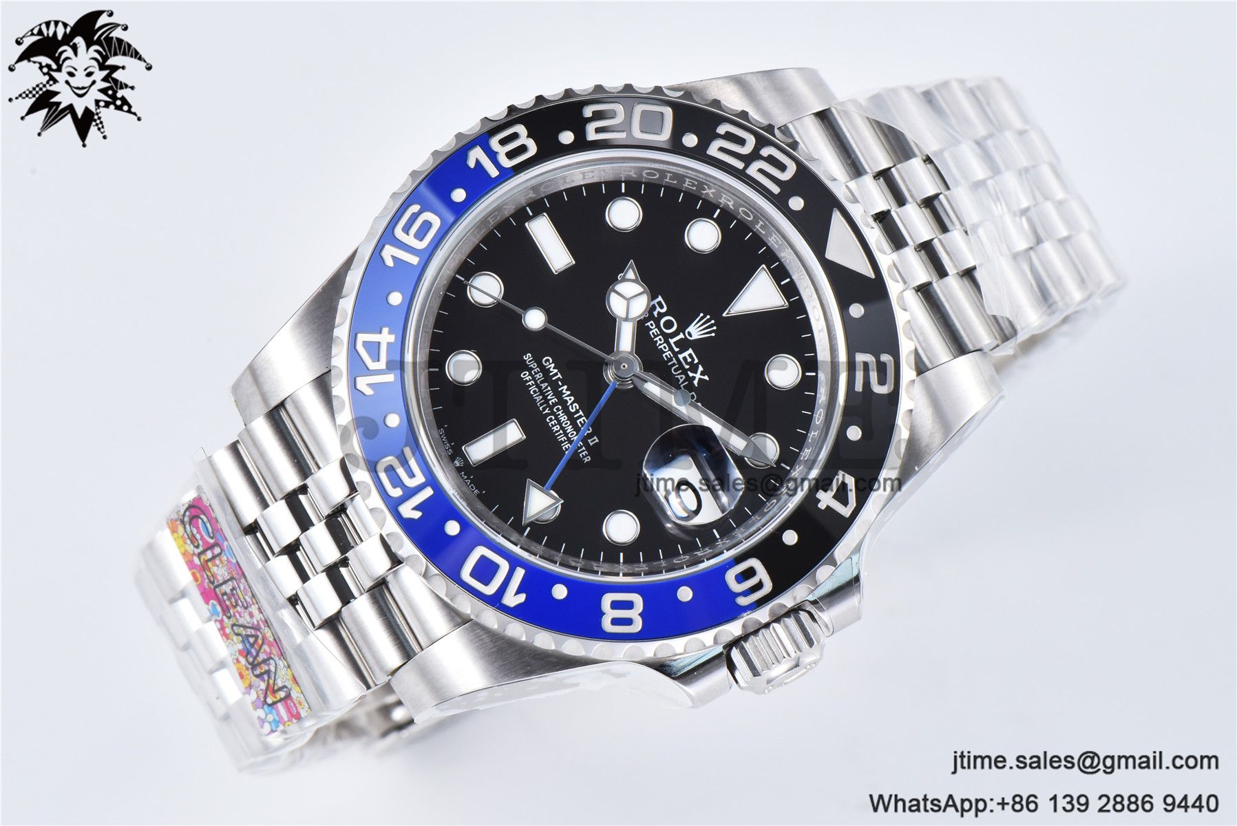 GMT-Master II Batman 126710 BLNR Black/Blue Ceramic 904L Steel Clean Factory Best Edition on Jubilee Bracelet DD3285 CHS - Image 4