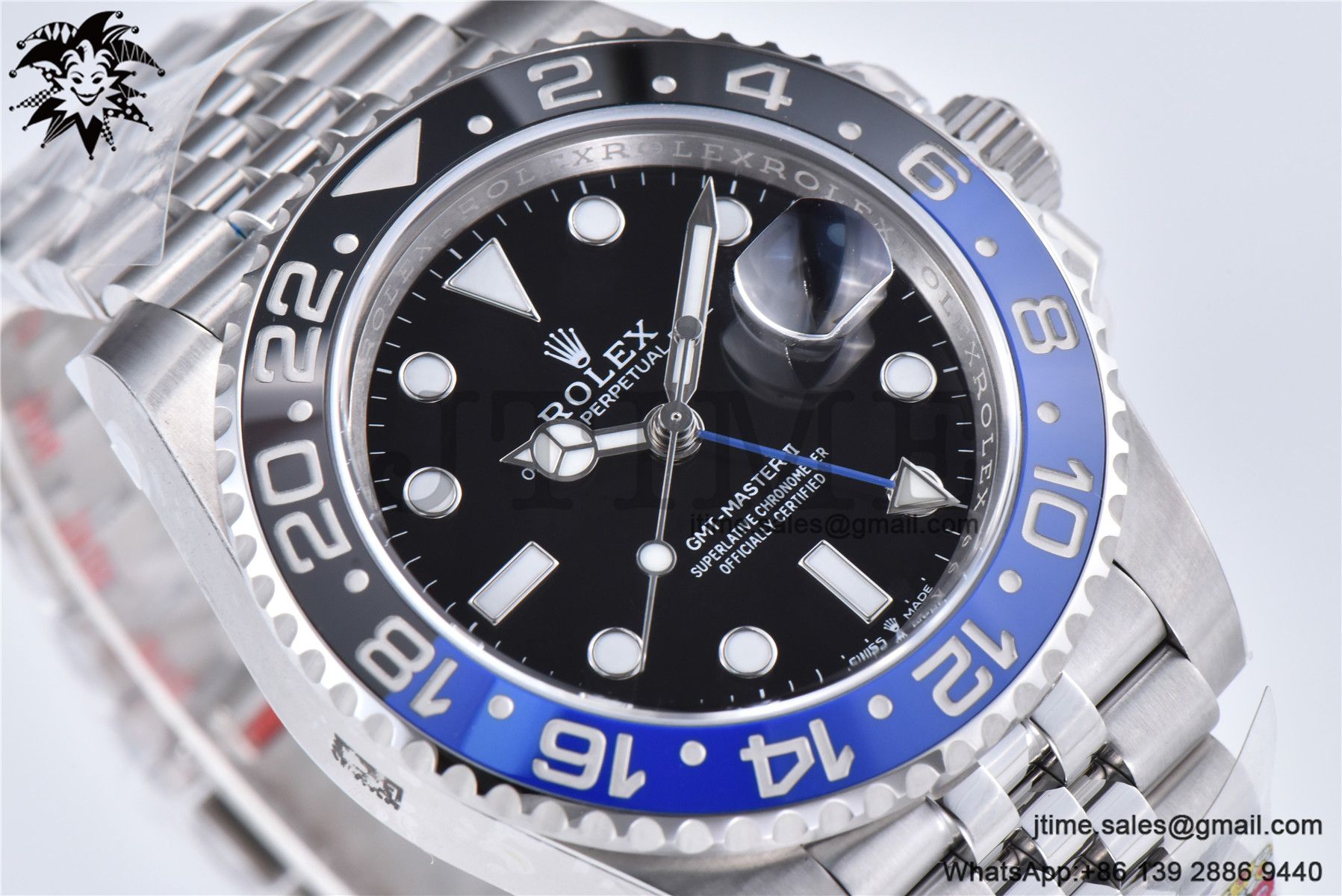 GMT-Master II Batman 126710 BLNR Black/Blue Ceramic 904L Steel Clean Factory Best Edition on Jubilee Bracelet DD3285 CHS - Image 7