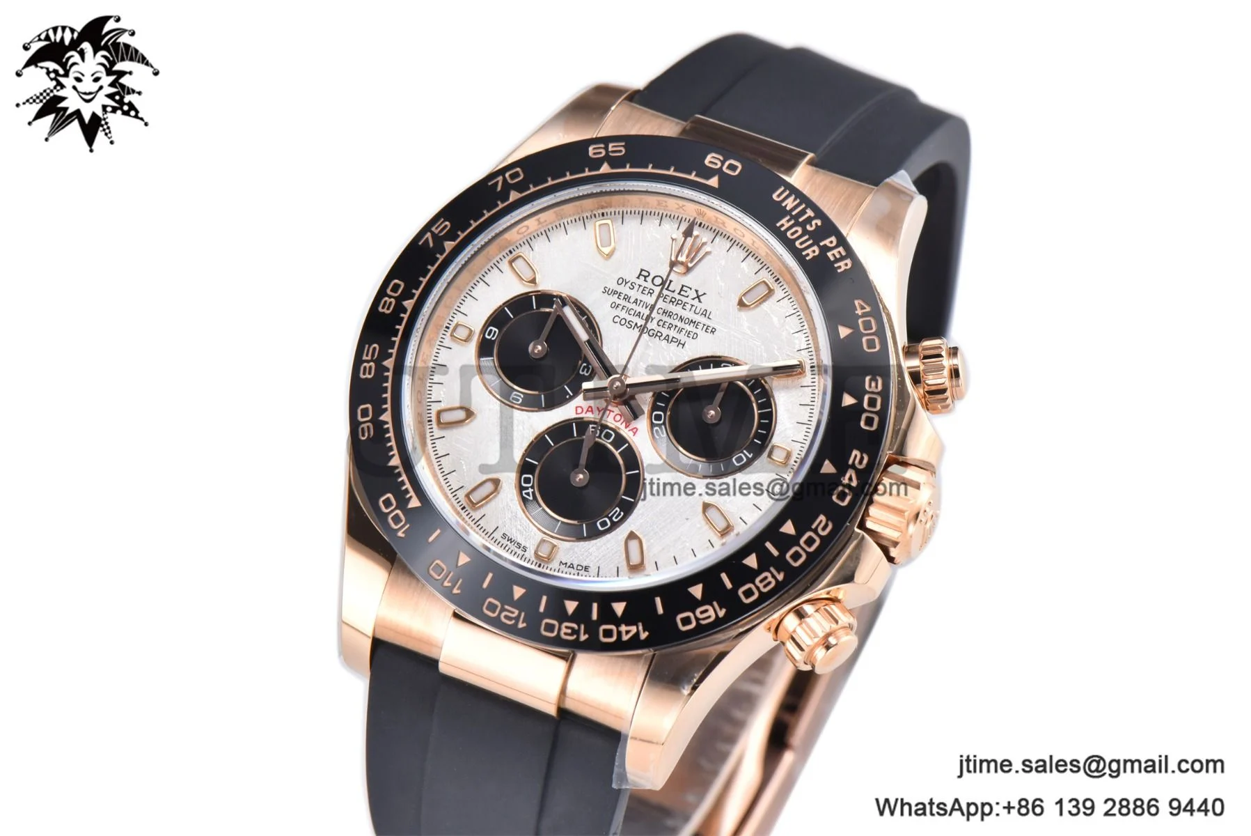 Daytona 116515 RG Gold Factory 1:1 Best Edition Meteorite Dial on Oysterflex Rubber Strap SA4130 (Tungsten Heavy Version)A - Image 2